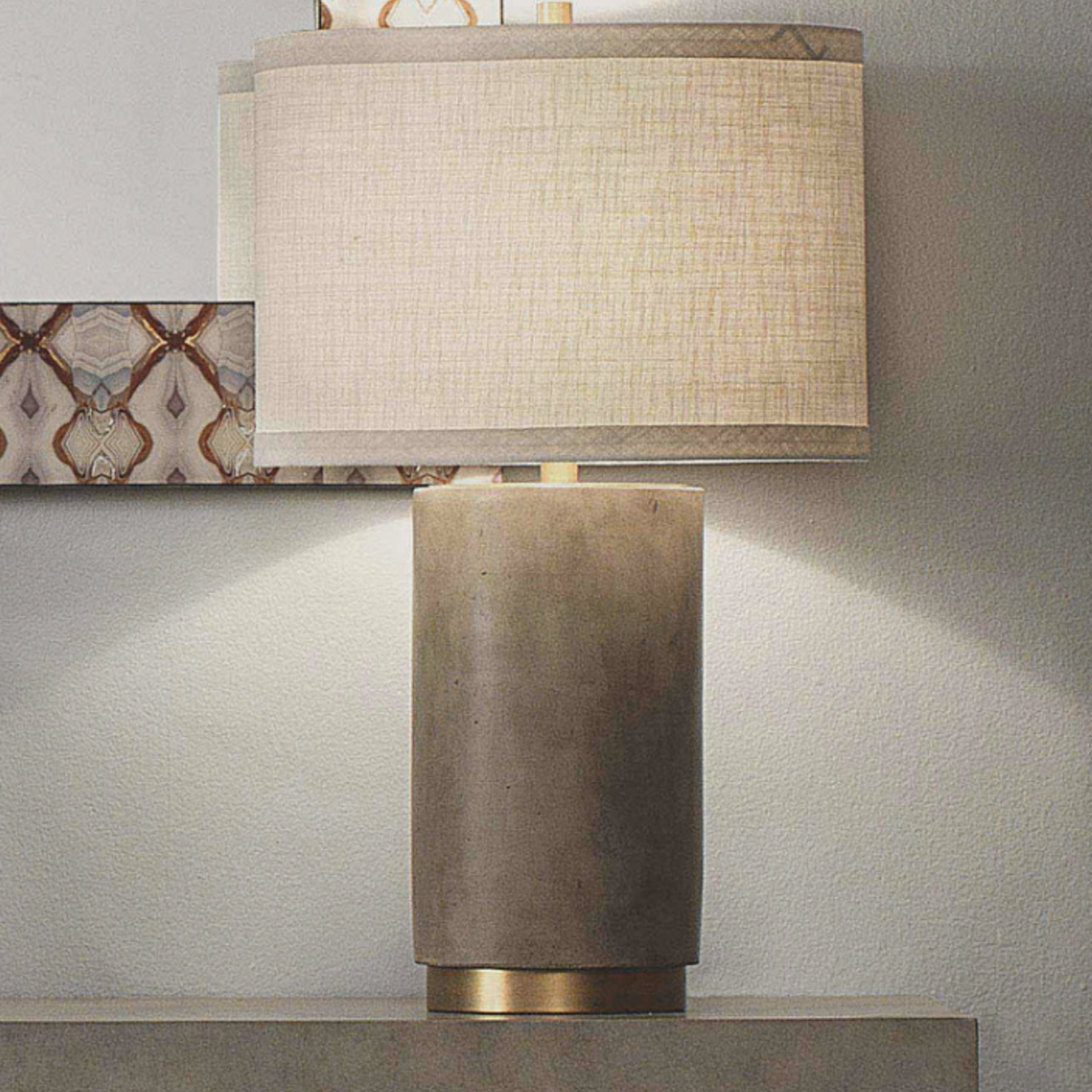 G3 Mortar Table Lamp Cement/Brass