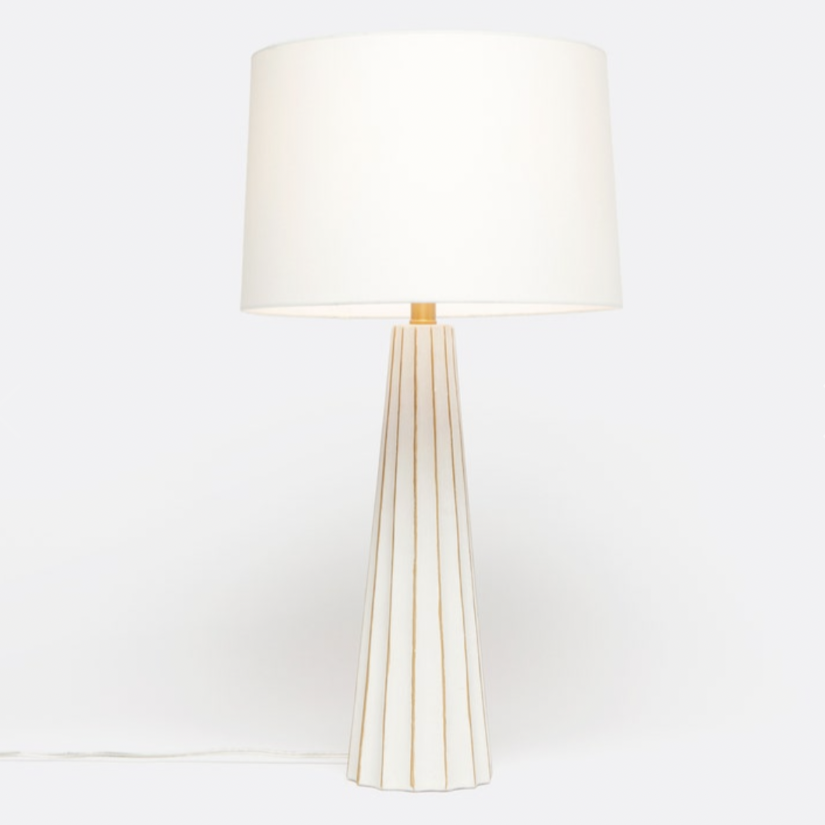 Made Goods Nova Table Lamp, White/Gold, Concrete