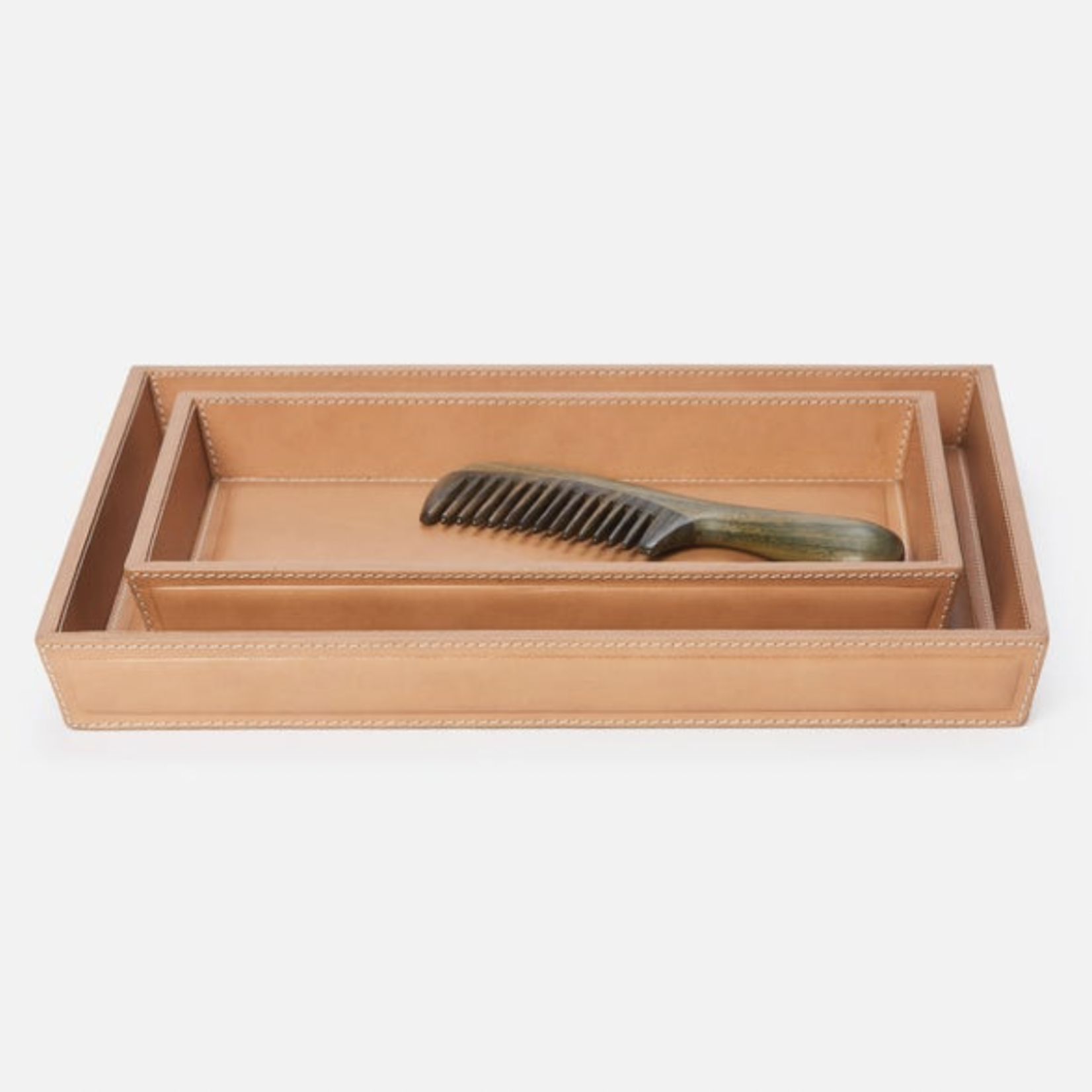 Lorient, G3 Square Tray, Aged Camel Full-Grain Leather