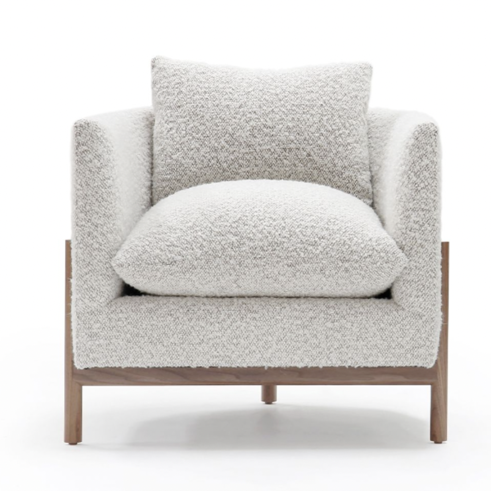 Verellen Sullivan Club Chair, Upholstered Sheepskin Natural