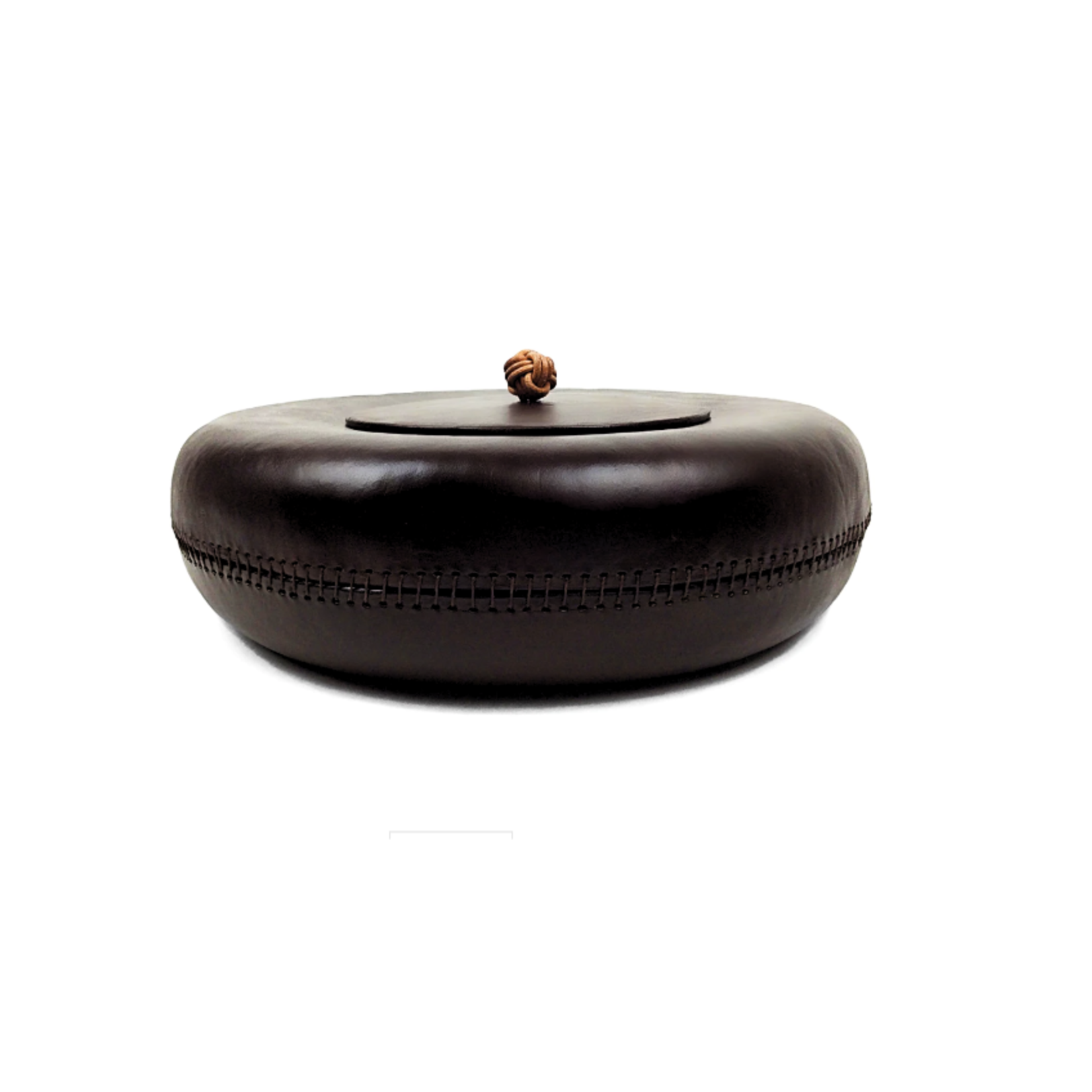 Round Leather Bowl