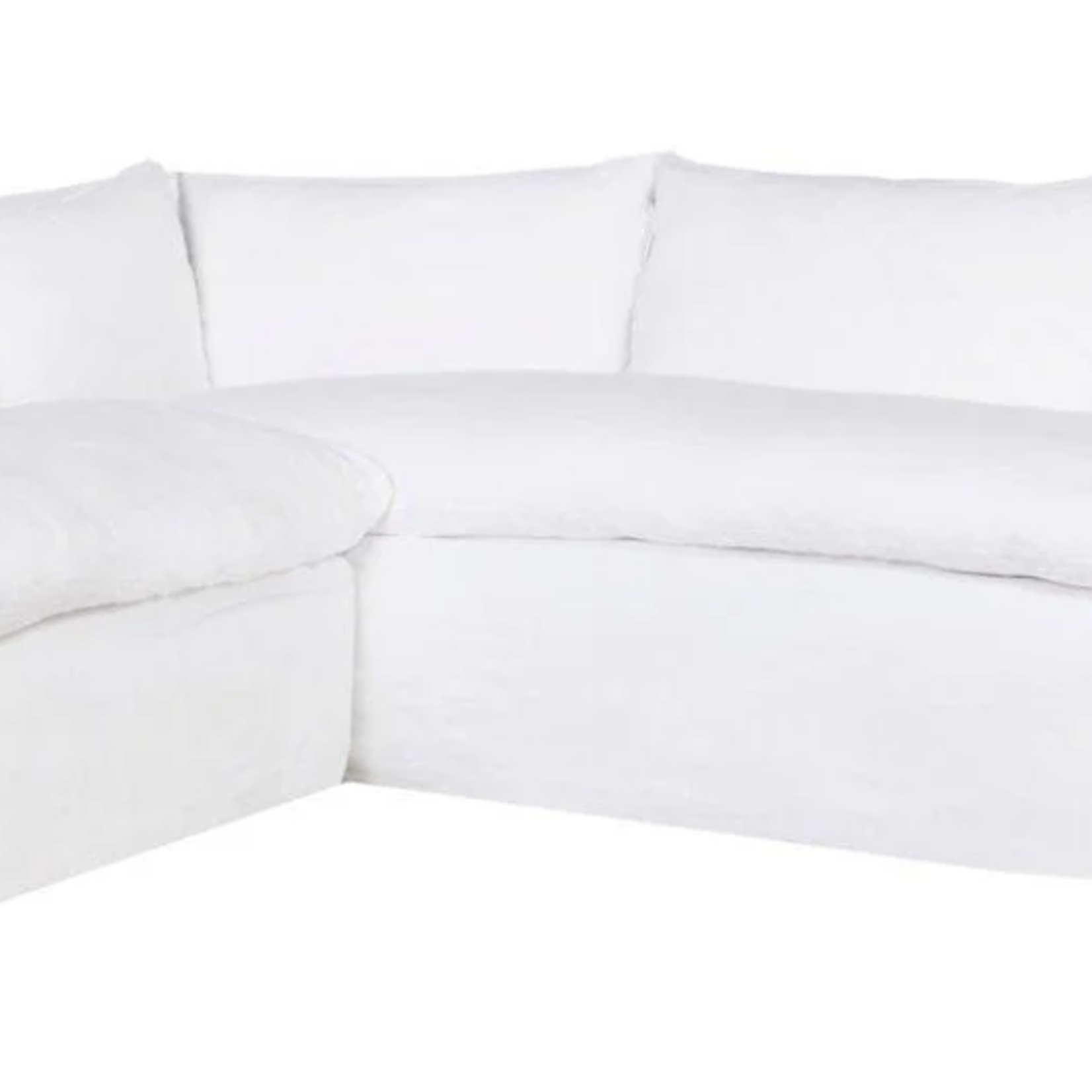 Cisco Donato 2-Arm Slipcovered Sectional, LAF Molino Ivory