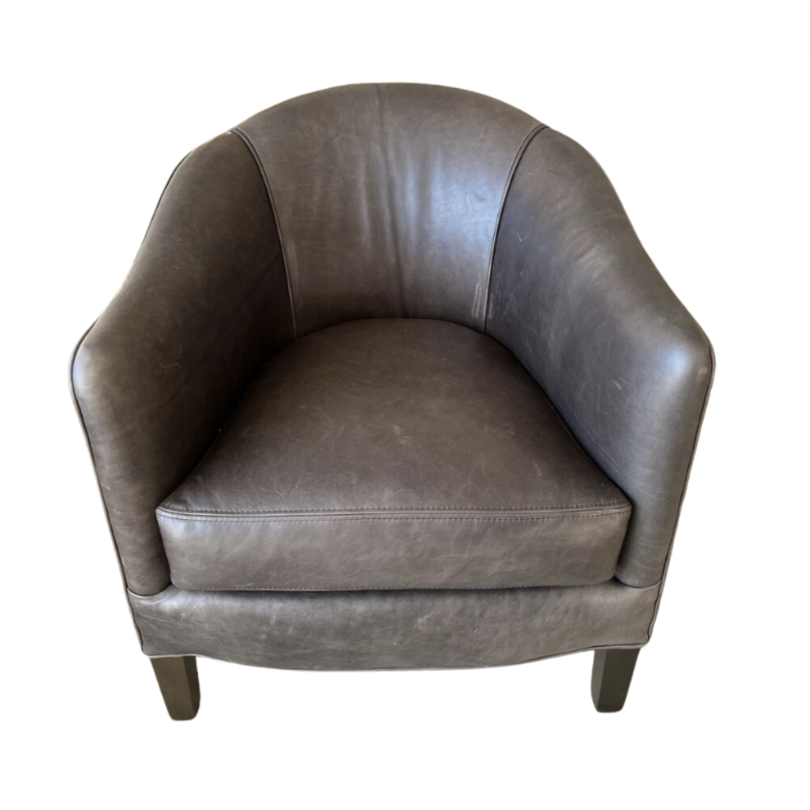 Cisco Crescent Chair, Upholstered, Indiana Charcoal Leather