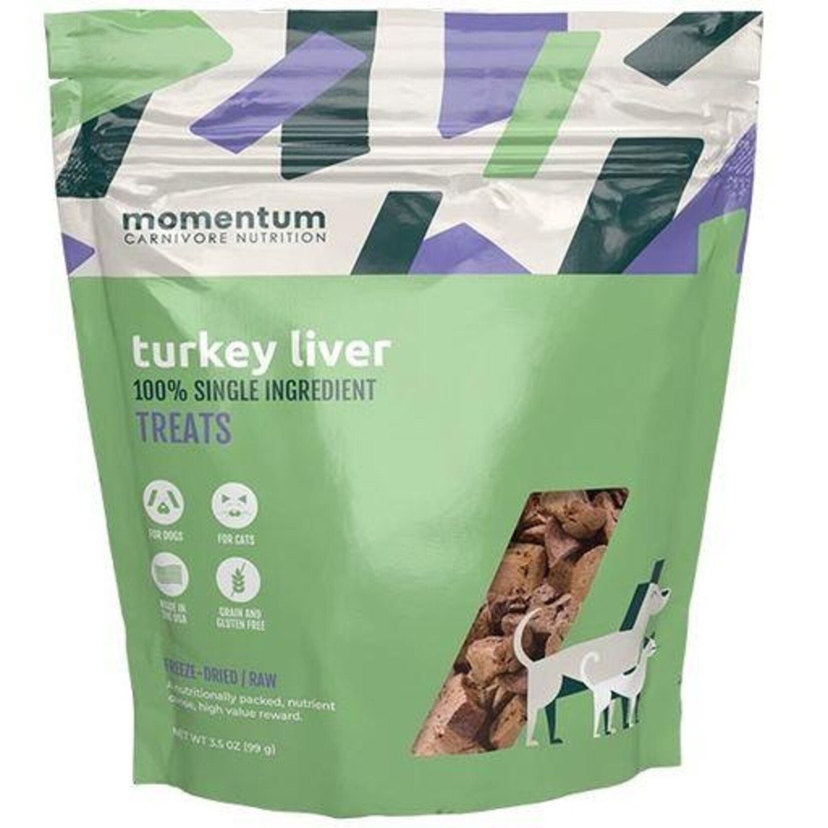 Momentum Carnivore Nutrition 3.5 oz. - Turkey Liver - Freeze Dried Treats - Momentum / Moretti's