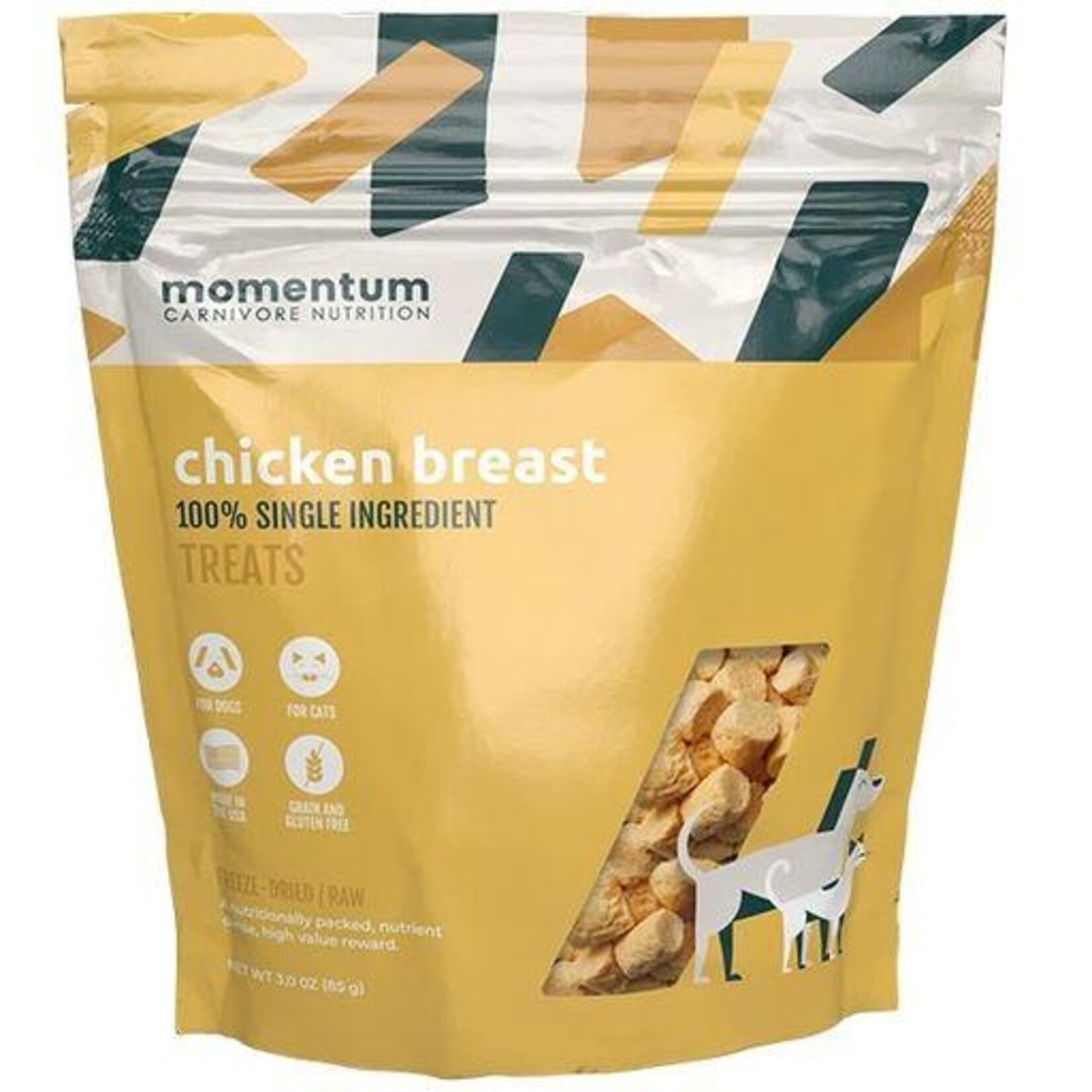 Momentum Carnivore Nutrition 3 oz. - Chicken Breast - Freeze Dried Treats - Momentum / Moretti's