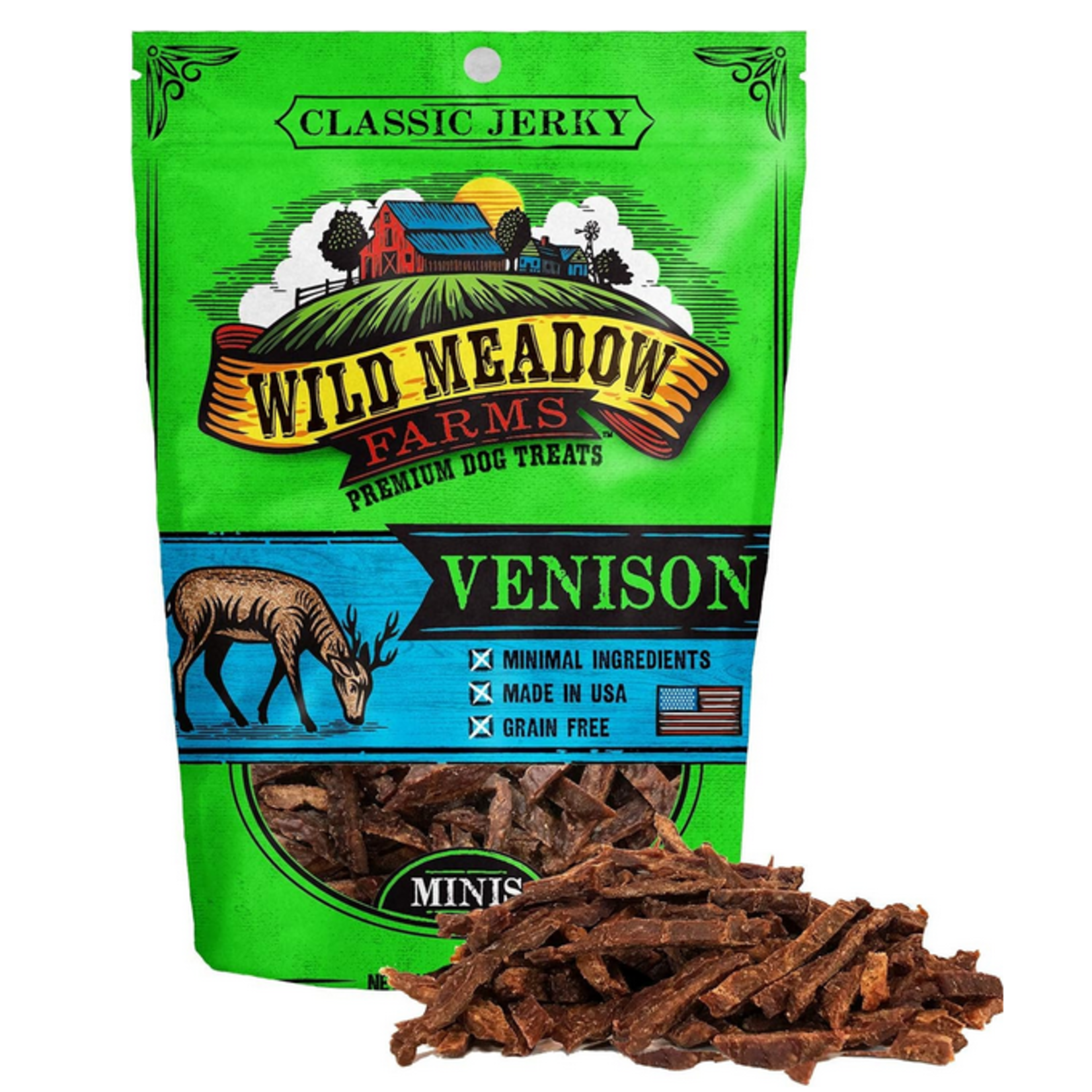 Wild Meadow Farms 3.5 oz. - Venison - Classic Minis - Semi-Soft Dog Treat - Wild Meadow Farms