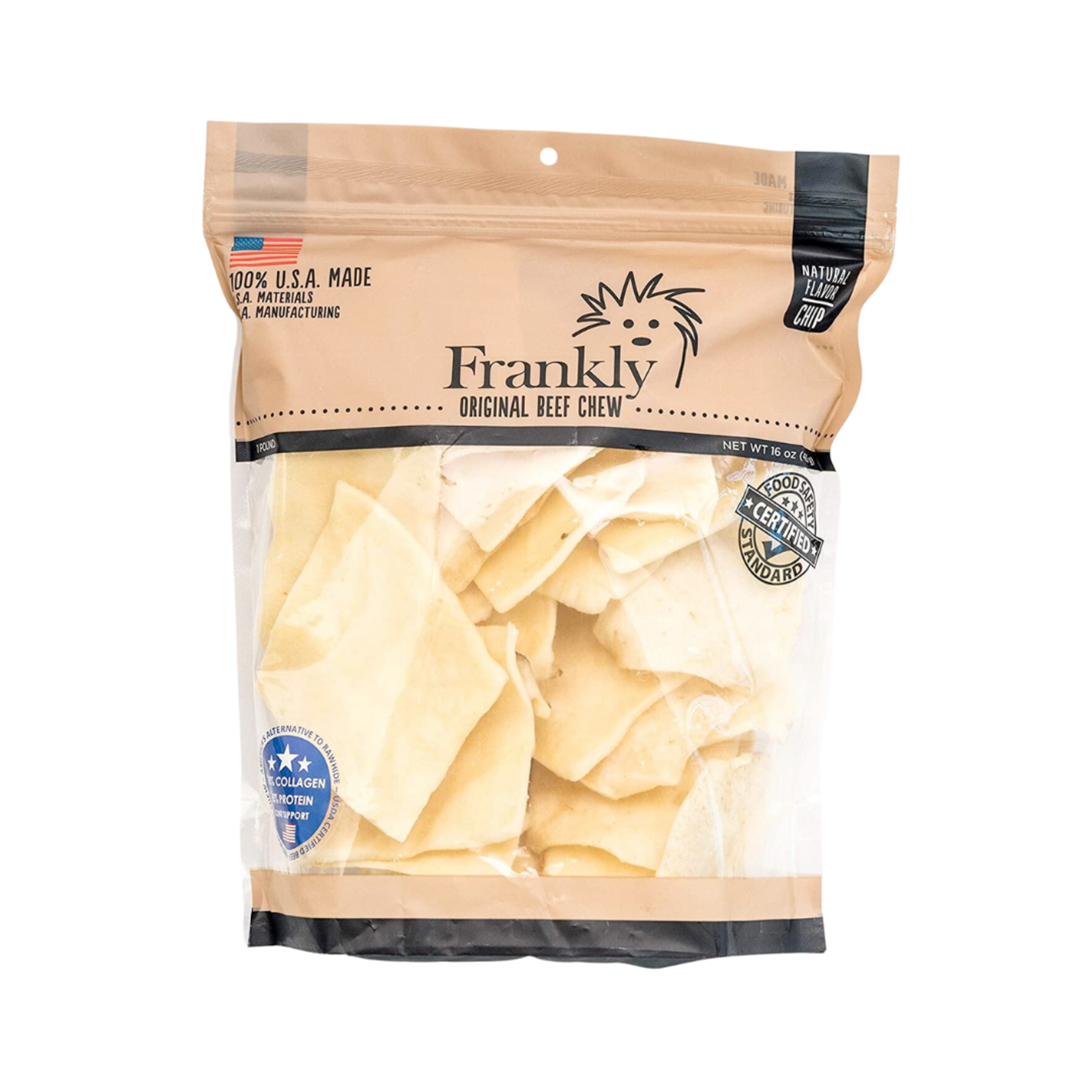 Frankly 1# - Natural Chips - Beef Collagen Chew - Frankly
