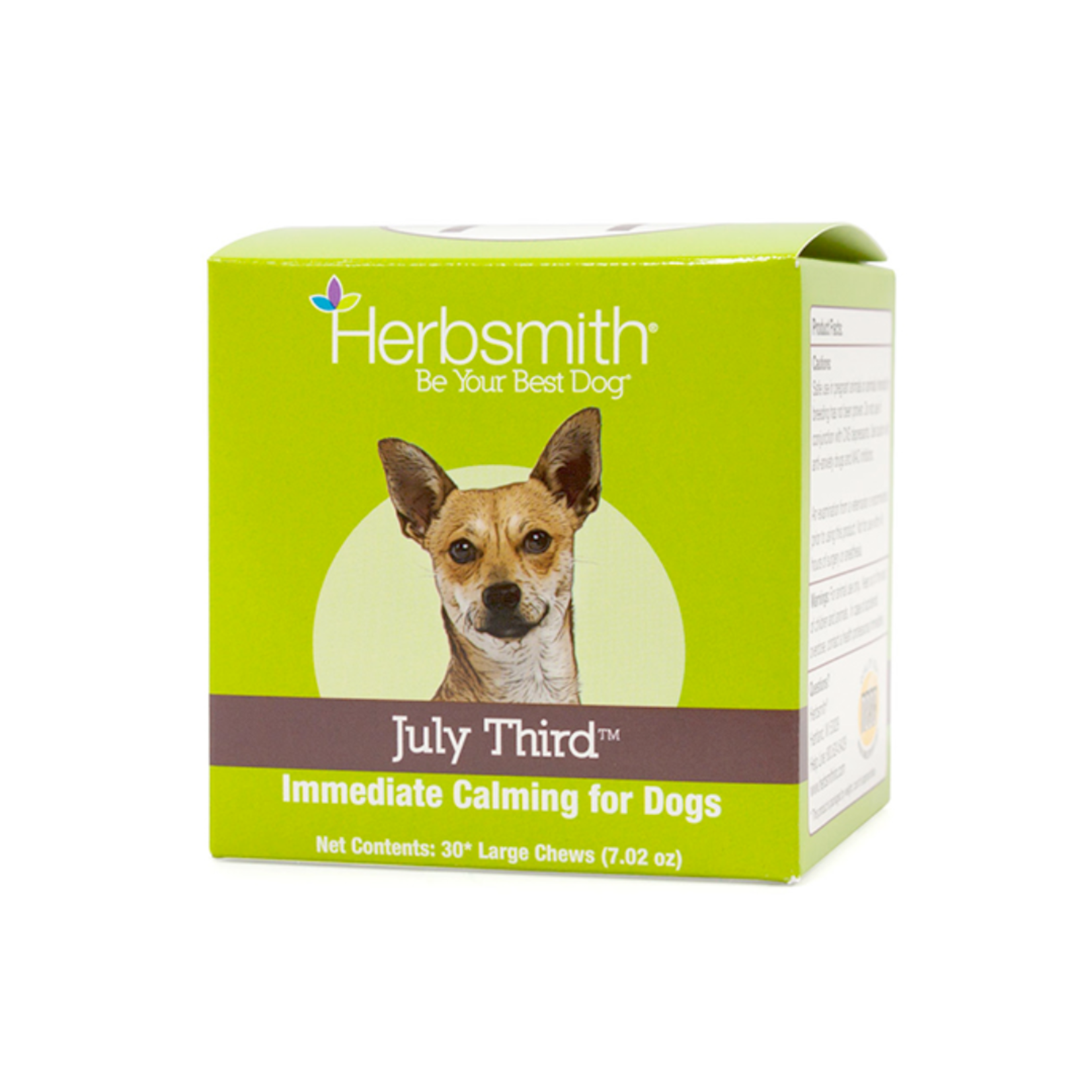 Herbsmith 30 Chews - July Third - Immediate Calming Supplement for Dogs - Herbsmith