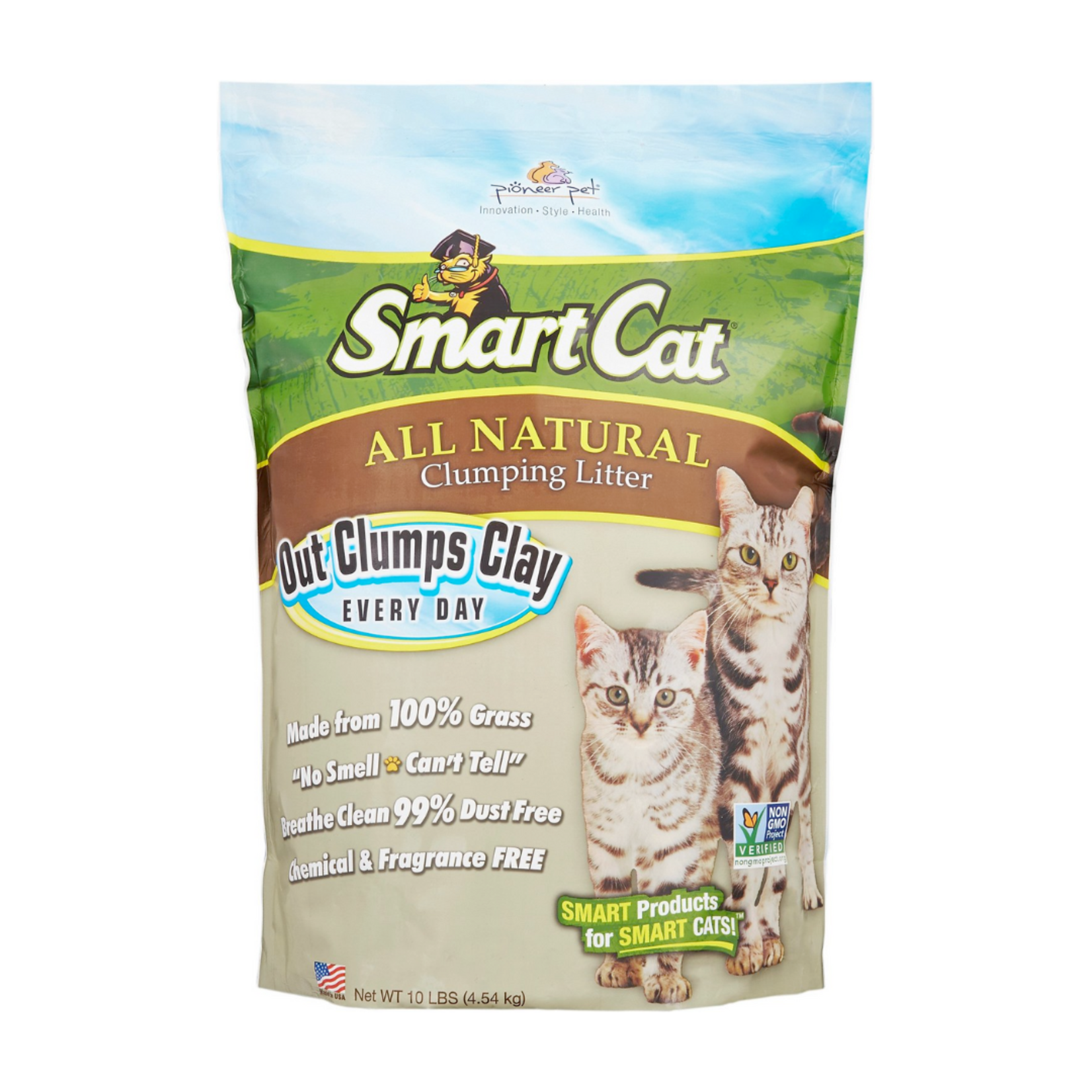 Smart Cat / Pioneer Pet All Natural 100% Grass - Unscented Clumping Litter - Smart Cat