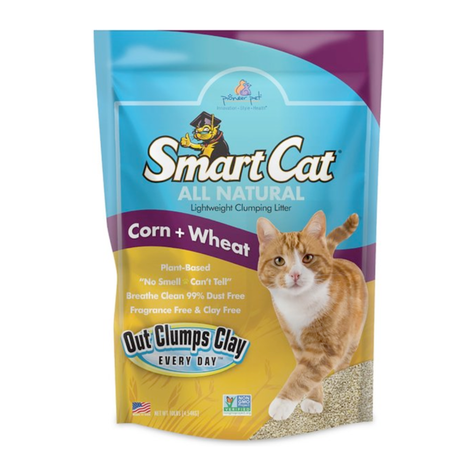 Smart Cat / Pioneer Pet Corn + Wheat Natural Unscented Lightweight Clumping Litter - Smart Cat