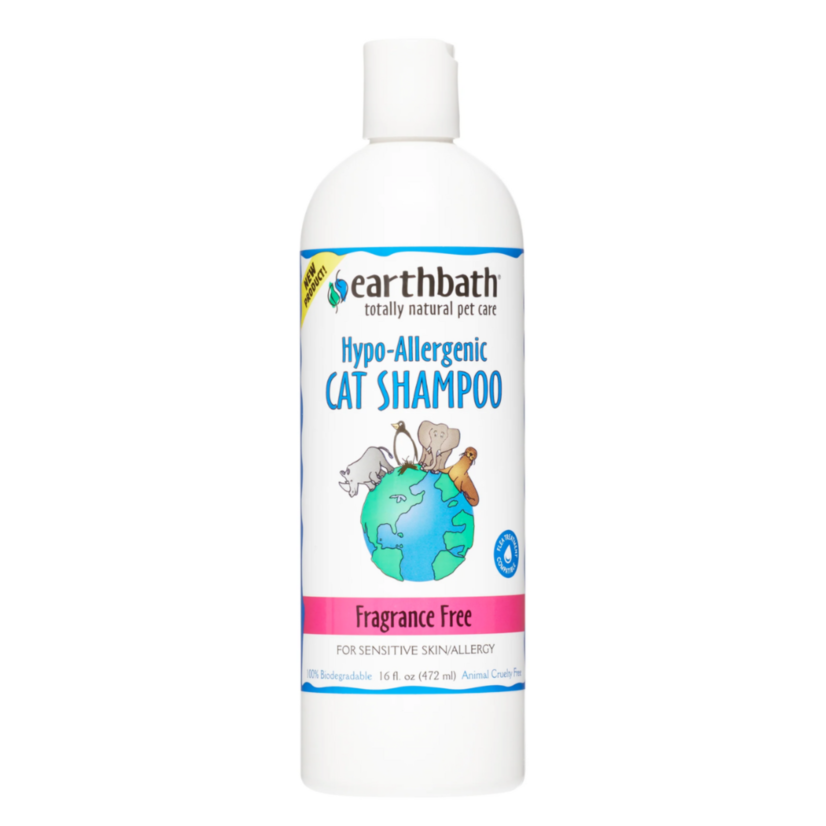 Earthbath 16 fl. oz. - Cat Shampoo - Hypo Allergenic - Earthbath