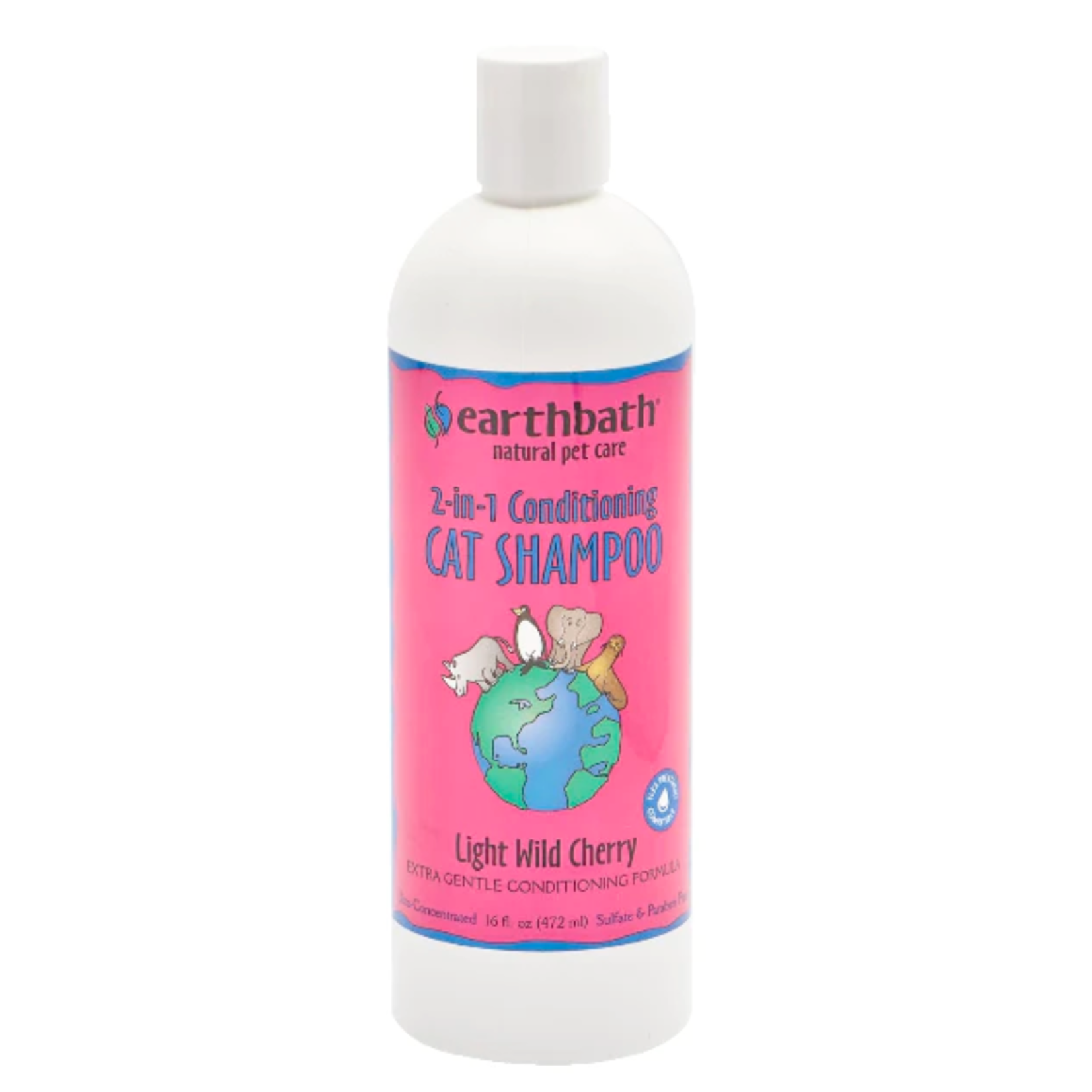 Earthbath 16 fl. oz. Wild Cherry 2-n-1 Conditioning Cat Shampoo - Earthbath