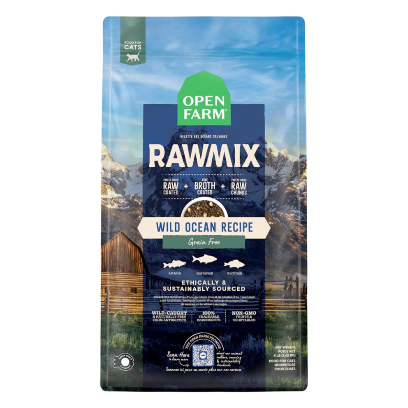 Open Farm Wild Ocean (Whitefish & Salmon) - Grain Free - RawMix for Cats - Open Farm