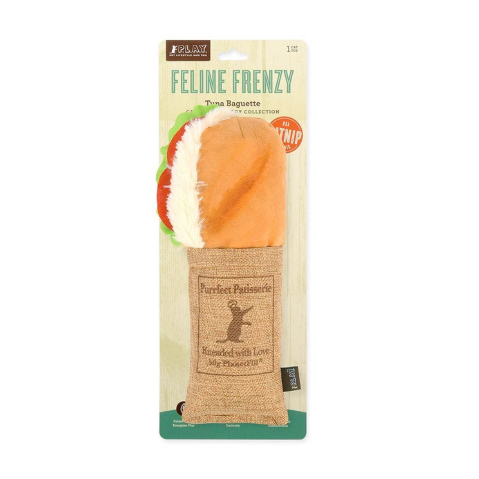 P.L.A.Y. Tuna Baguette Sandwich - Feline Frenzy Catnip Kicker Toys - P.L.A.Y.