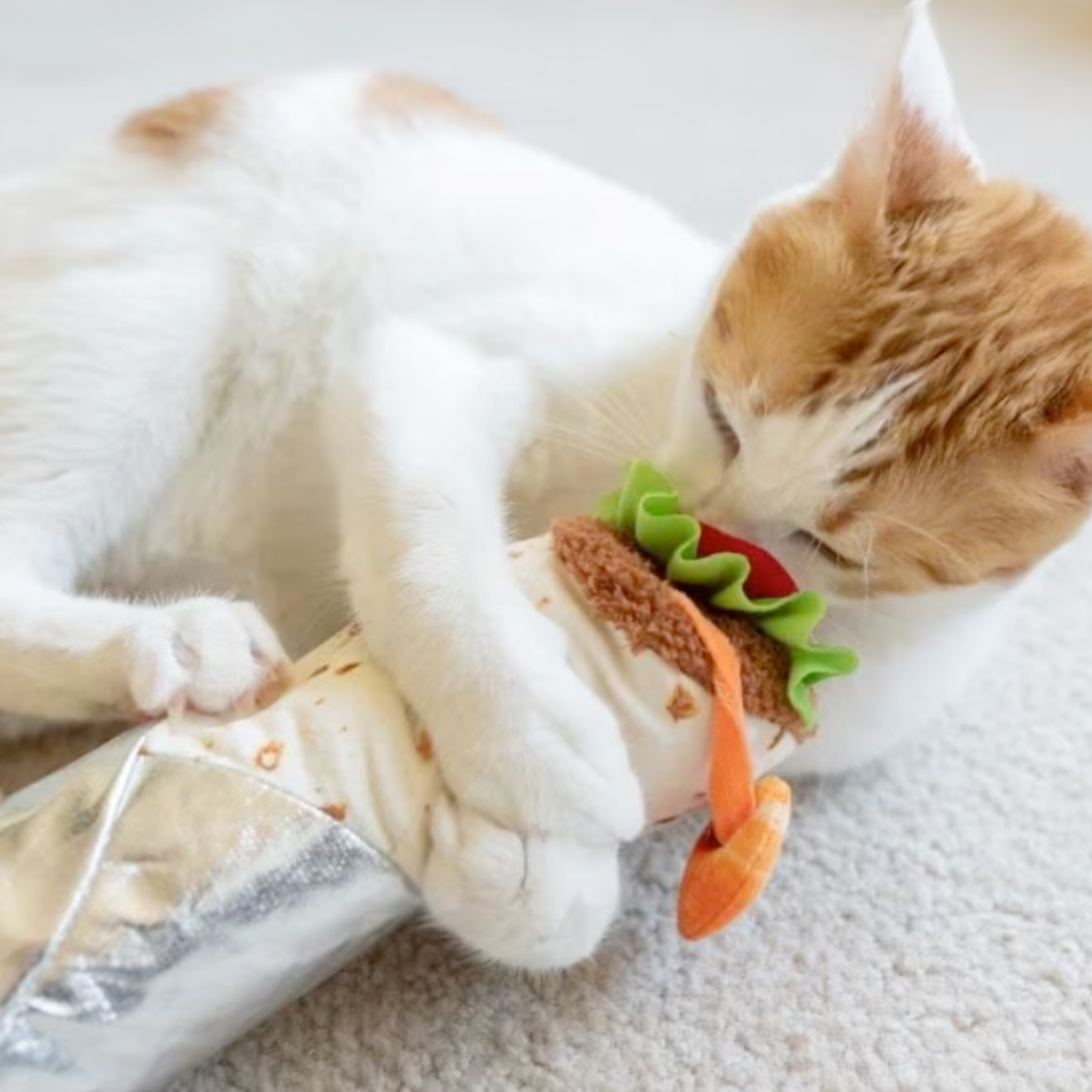 P.L.A.Y. Shrimp Purrito Burrito - Feline Frenzy Catnip Kicker Toys - P.L.A.Y.