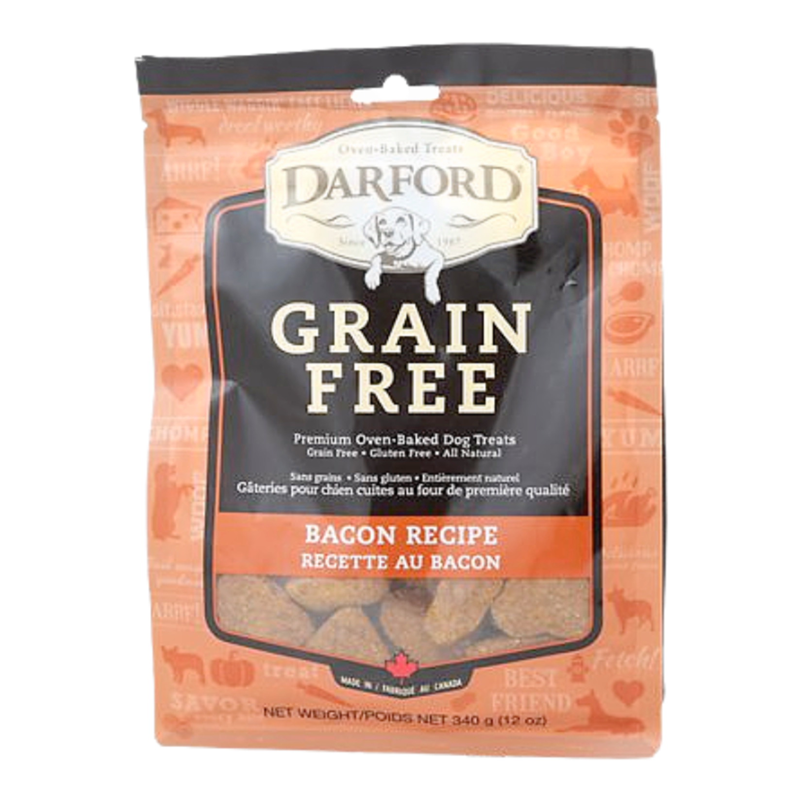 Darford 12 oz. - Bacon Recipe - Grain-Free Dog Treats - Darford