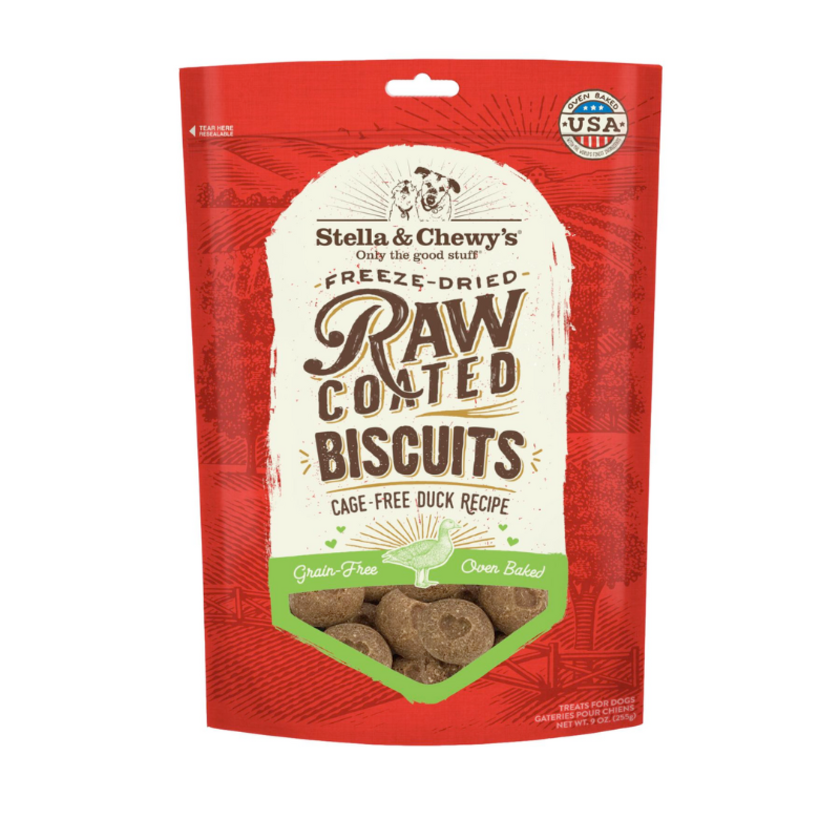 Stella & Chewy's 9 oz. - Duck - Raw Coated Biscuits - Stella & Chewy’s
