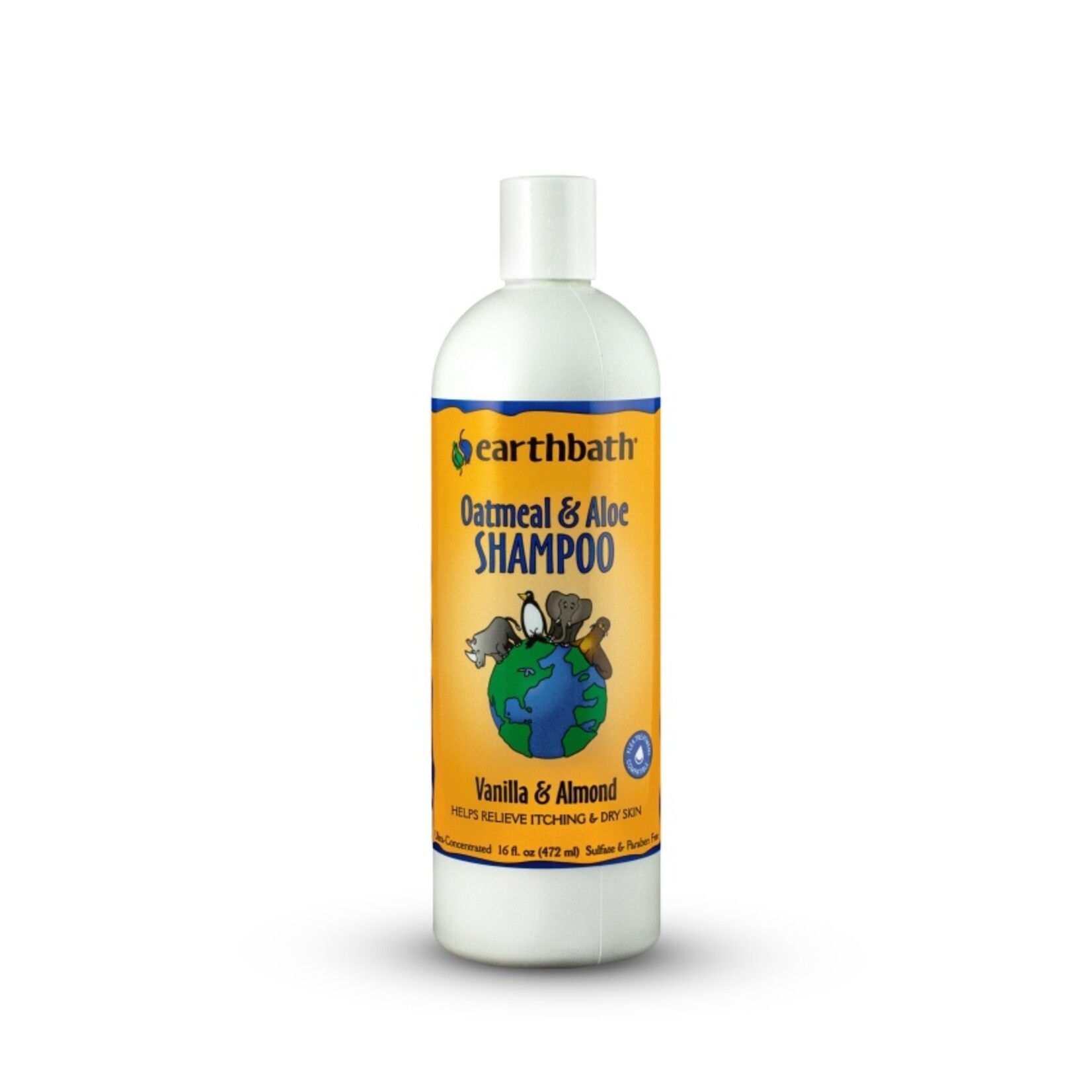 Earthbath 16 fl. oz. - Oatmeal & Aloe - Vanilla & Almond Scent - Shampoo for Dogs & Cats - Earthbath