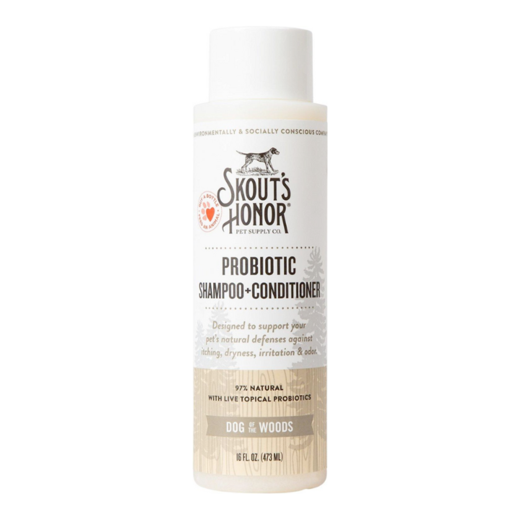 Skout's Honor 16 oz. - Woodsy - Probiotic Shampoo + Conditioner - Skout’s Honor
