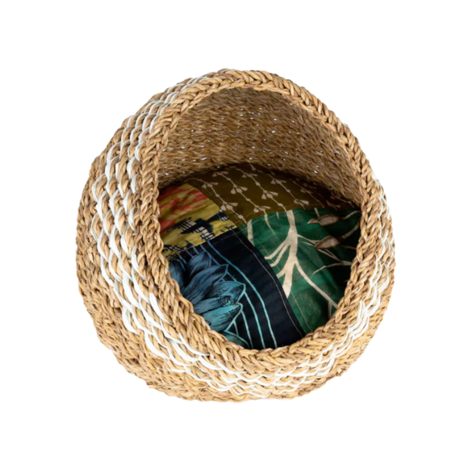 Recycled Sari Cat Bed Basket - Handmade in Bangladesh - Ten Thousand Villages