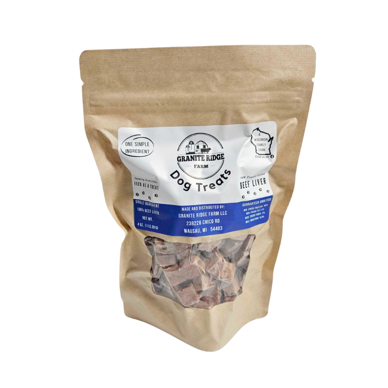 Beef Liver Freeze Dried Dog Treats Granite Ridge Farm Wausau, WI