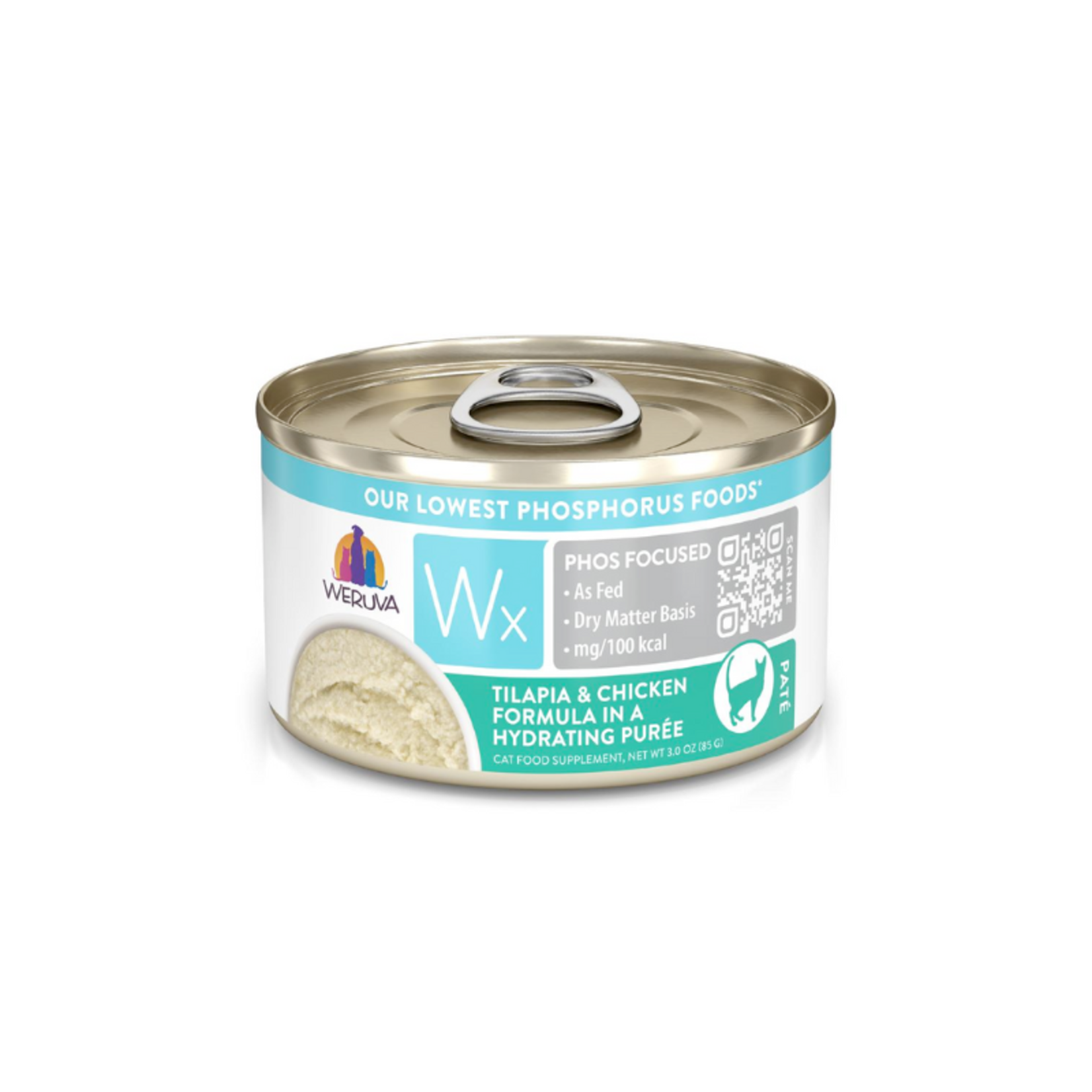 Weruva 3 oz - Tilapia & Chicken in Hydrating Puree - Wx Phos Focused - Weruva