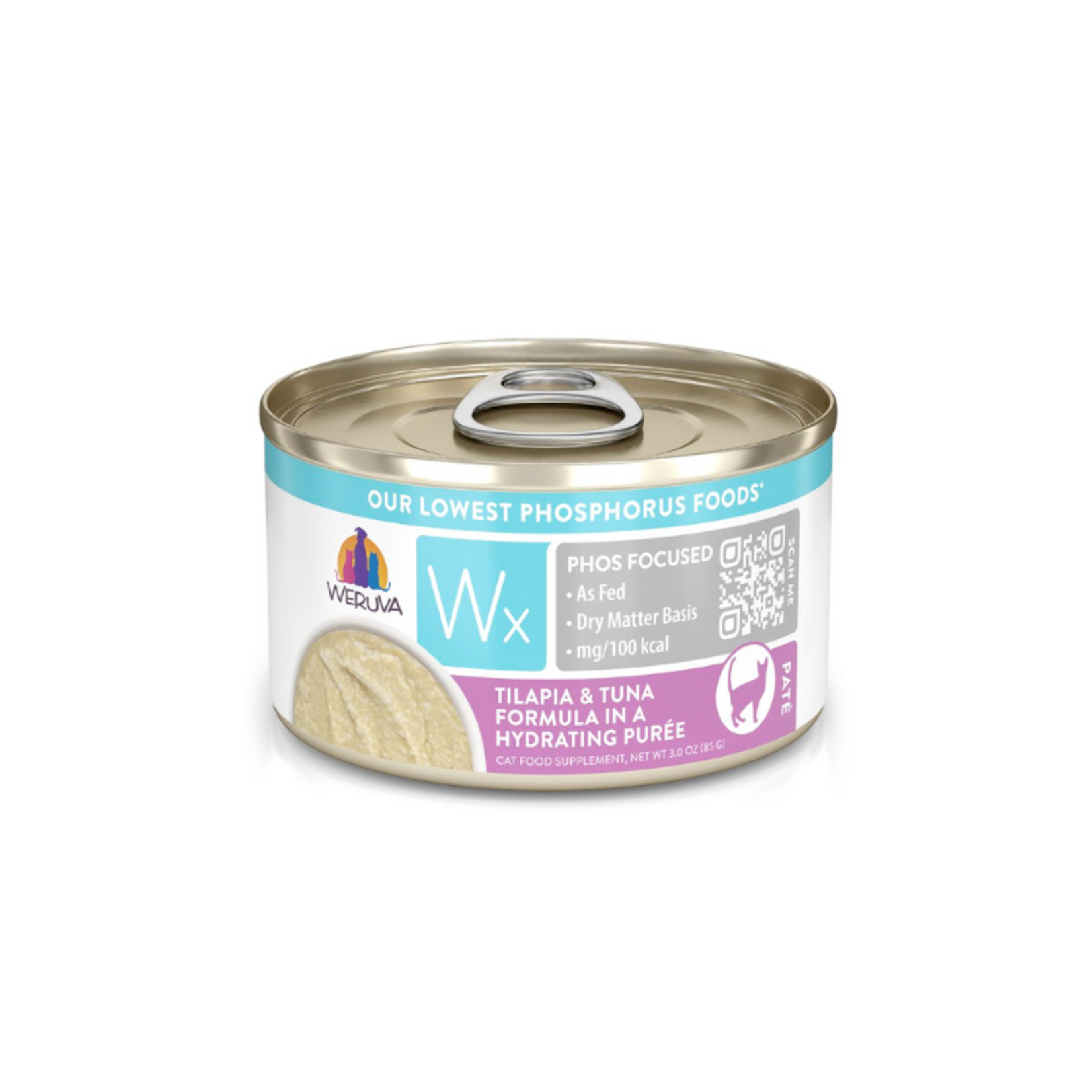 Weruva 3 oz - Tilapia & Tuna in Hydrating Puree - Wx Phos Focused - Weruva
