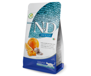 Herring, Pumpkin Orange N&D Ocean Farmina cat