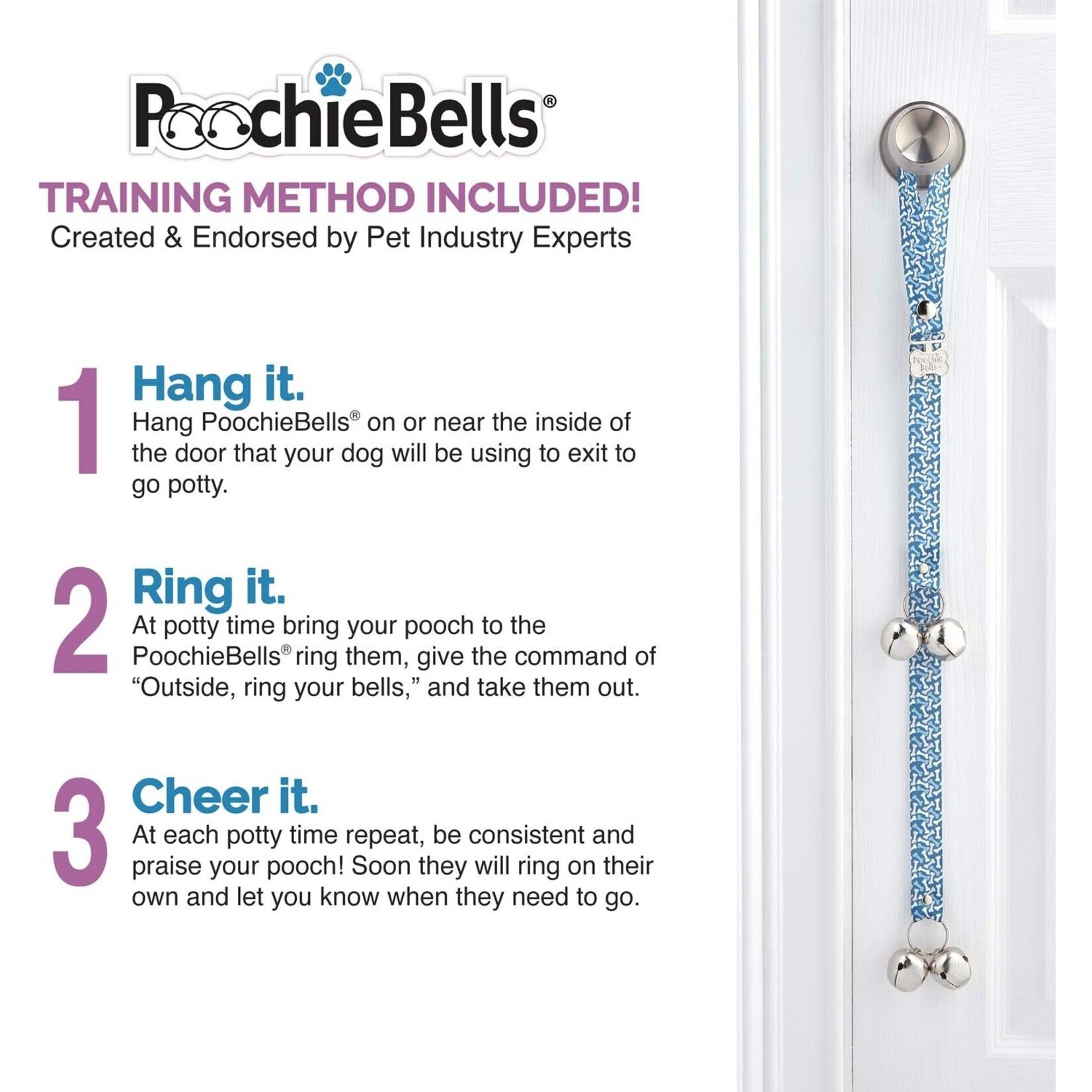 Poochie-Pets Assorted Patterns - PoochieBells - Potty Training Doorbell - Poochie-Pets