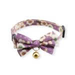 Necoichi Lavender Flowers (Hanami) - Bow Tie Cat Collar - Necoichi