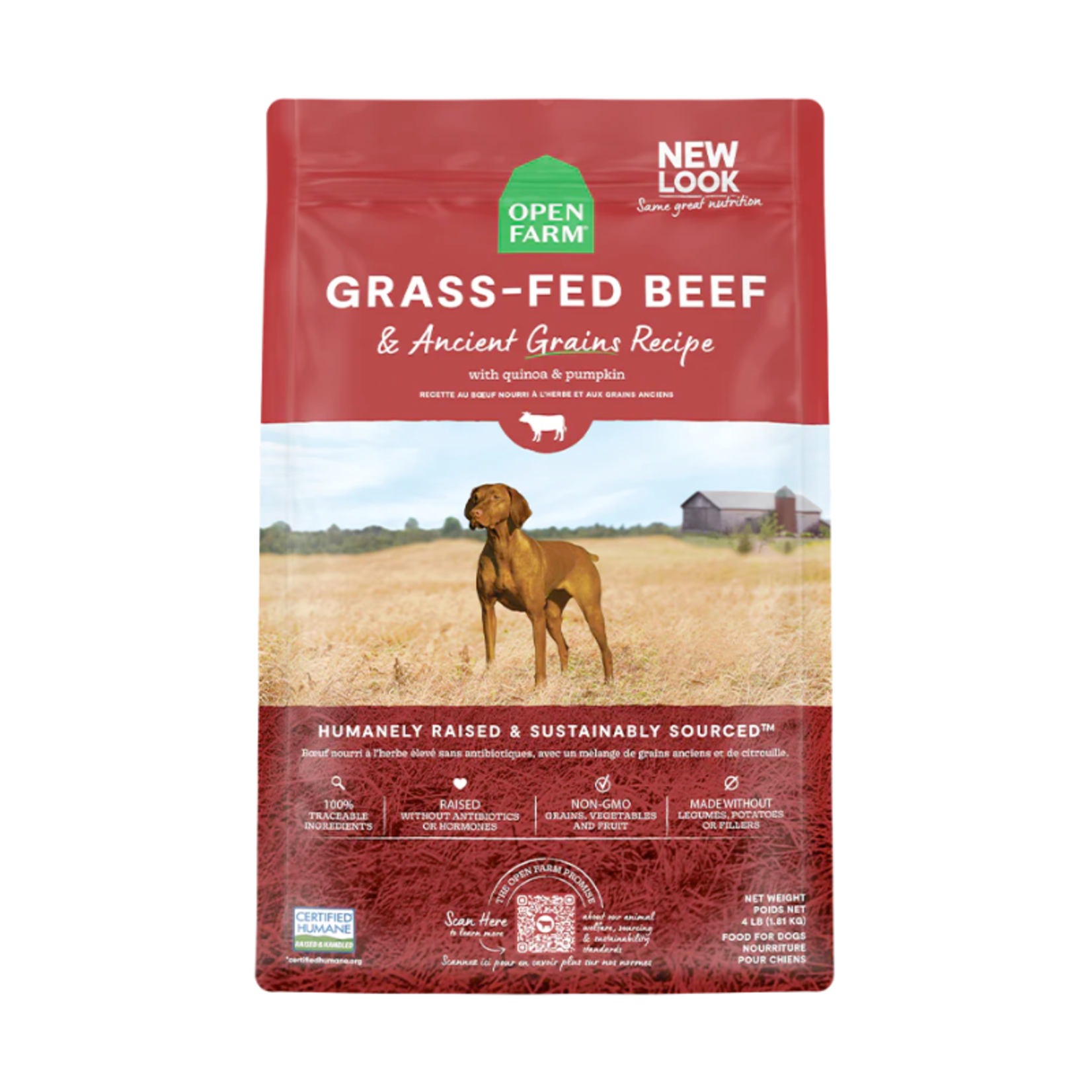 Open Farm Grass Fed Beef - Ancient Grains Dog Food - Open Farm