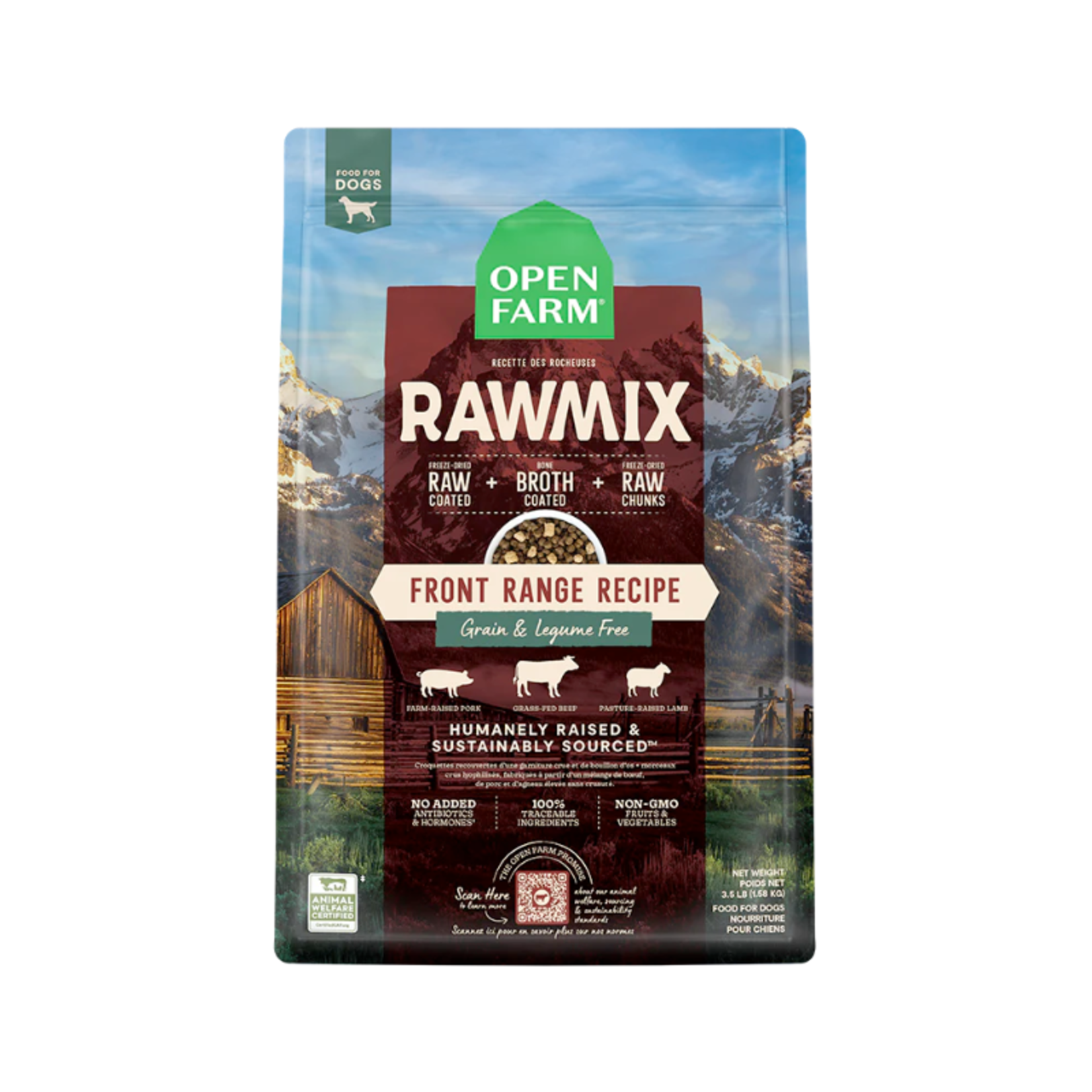 Open Farm Front Range (Beef, Pork, Lamb) - Grain Free - RawMix for Dogs - Open Farm