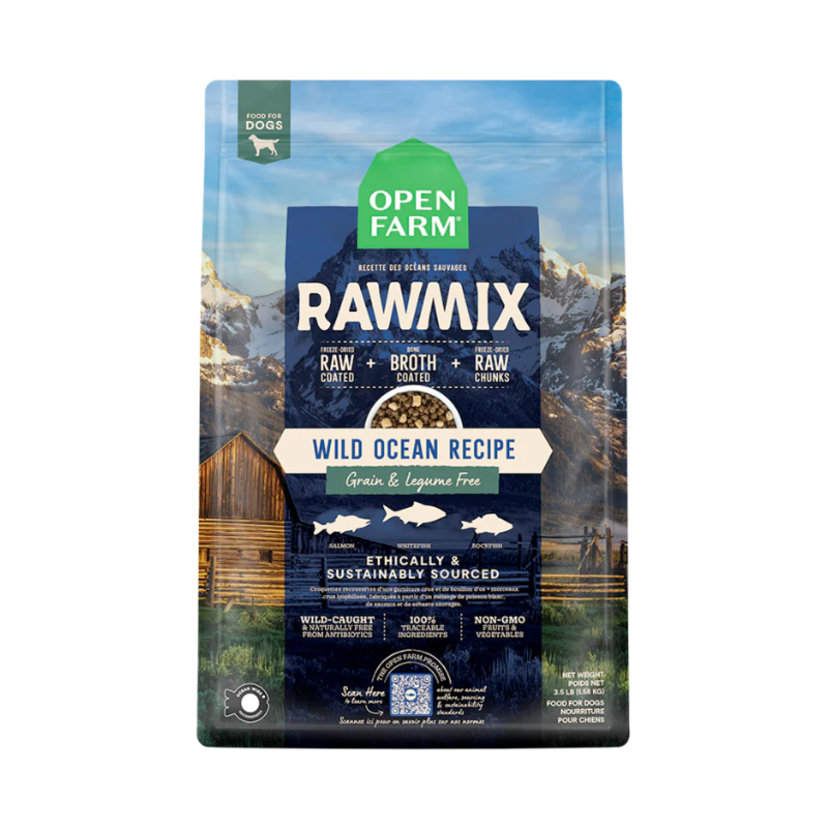 Open Farm Wild Ocean (Whitefish & Salmon) - Grain Free - RawMix for Dogs - Open Farm