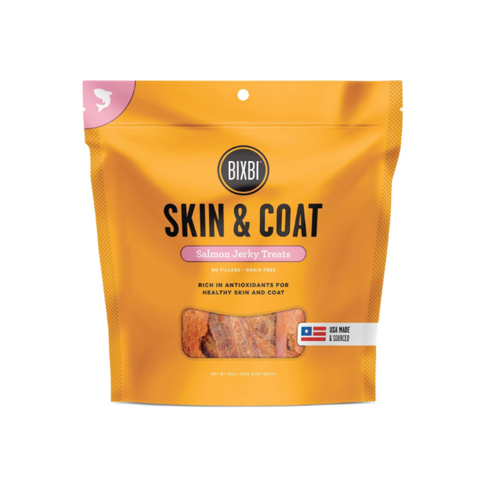 Bixbi 10 oz. - Salmon Jerky - Skin and Coat - Bixbi