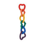 25" Rainbow Heart Chain - Rope Toy - Jax & Bones