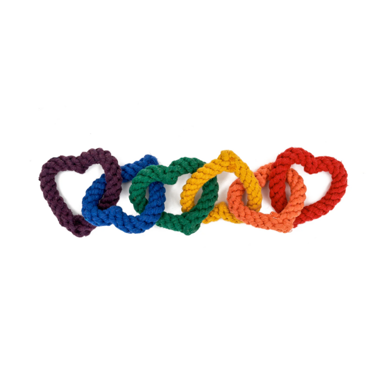 25" Rainbow Heart Chain - Rope Toy - Jax & Bones