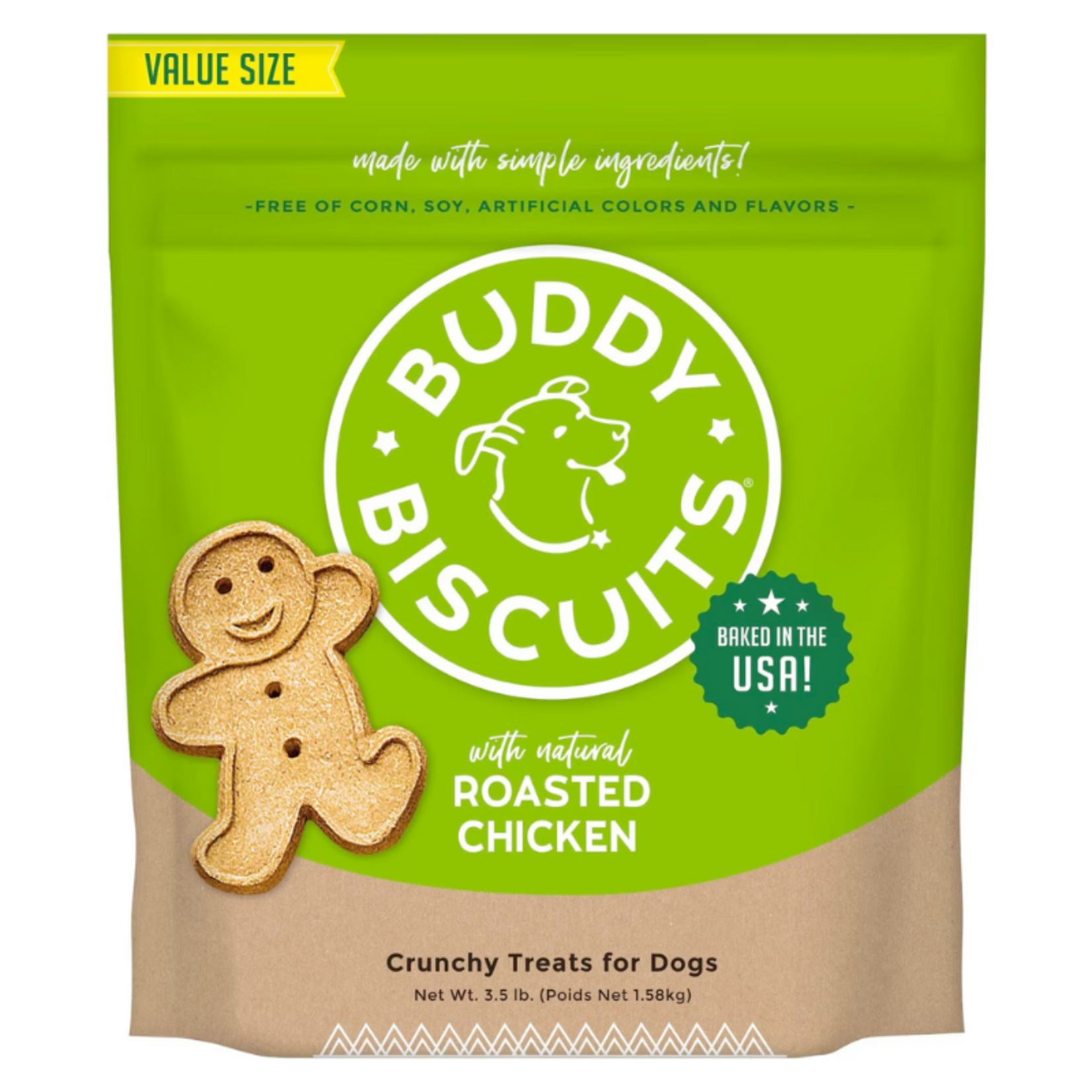 Cloud Star 3.5# - Roasted Chicken - Crunchy Dog Treats - Buddy Biscuits - Cloud Star