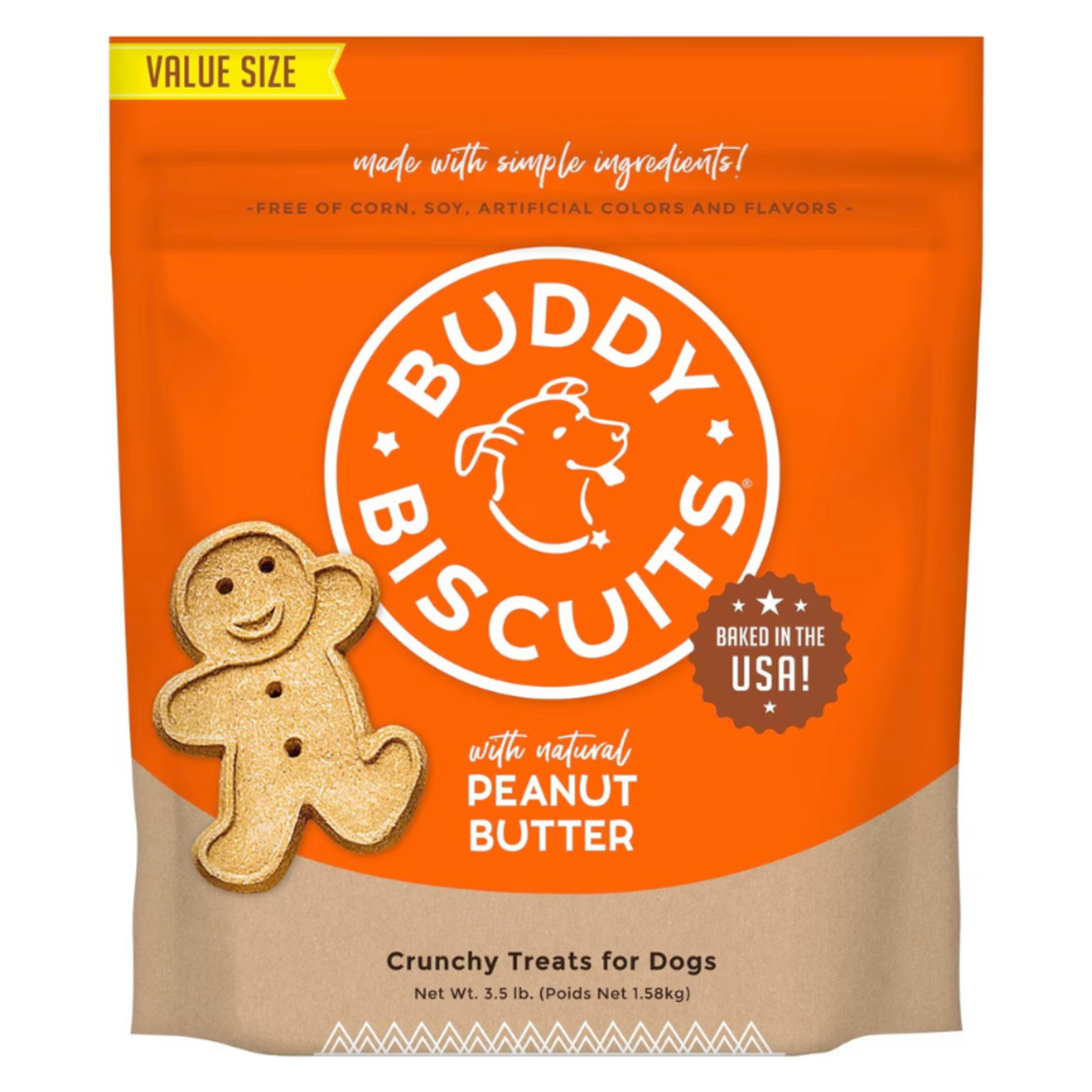 Cloud Star 3.5# - Peanut Butter - Crunchy Dog Treats - Buddy Biscuits - Cloud Star