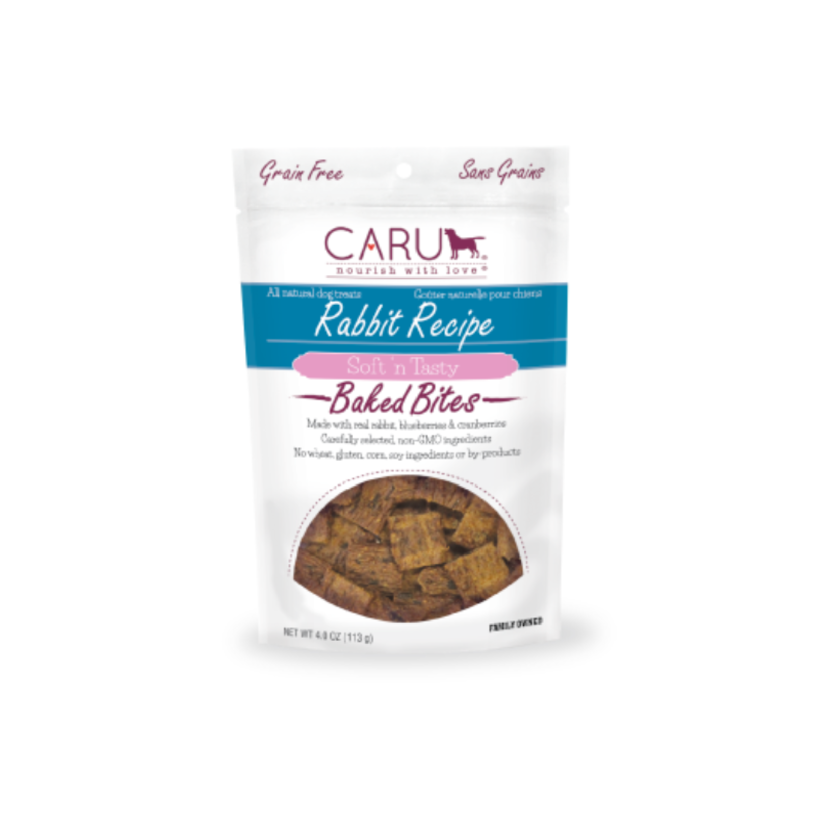 CARU 3.75 oz. - Rabbit - Baked Bites Dog Treats - Caru