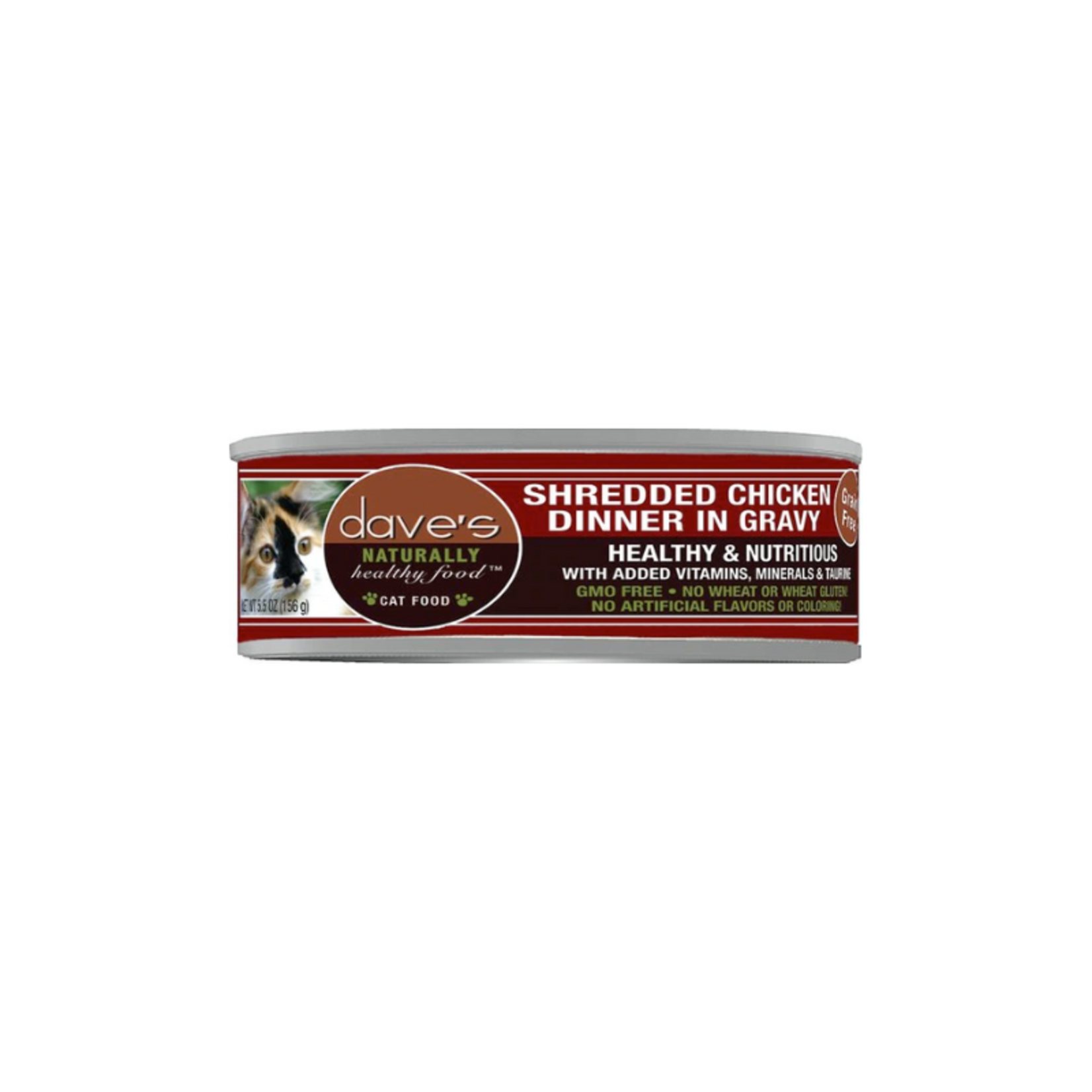 Dave's Pet Food 5.5 oz. - Shredded Chicken Dinner in Gravy - Dave’s Cat Food