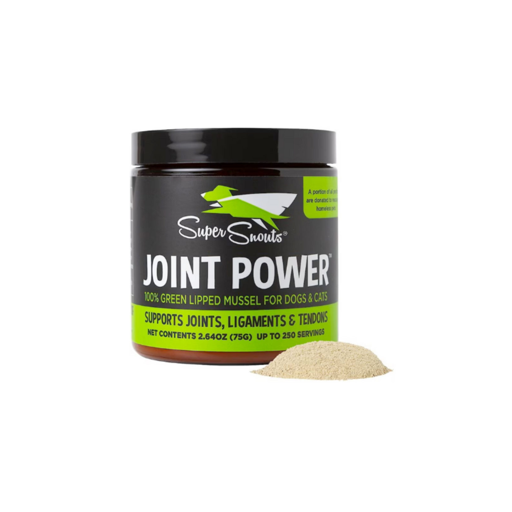Super Snouts Hemp 2.64 oz. - Joint Power - Green Lipped Mussel Powder for Dogs & Cats - Super Snouts