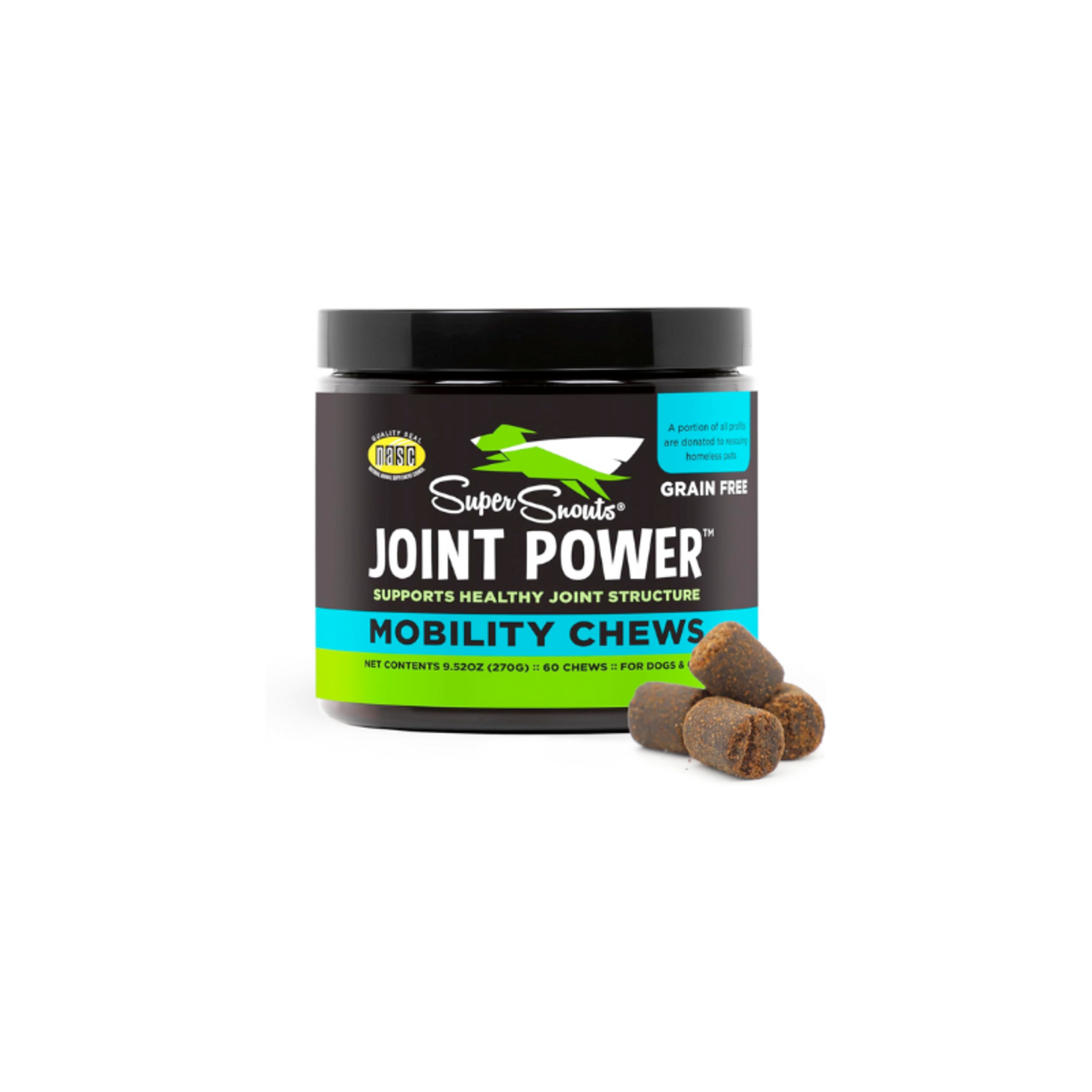 Super Snouts Hemp 60 count - Joint Power - Mobility Chews - Super Snouts