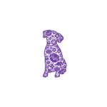 Dog Speak Purple Paisley Dog - Sticker - Dog Speak
