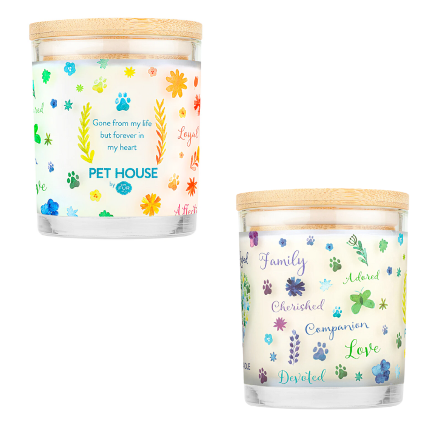 Pet House by One Fur All Scented Candle Odor Neutralizer - Natural Plant-Based Wax - Pet House