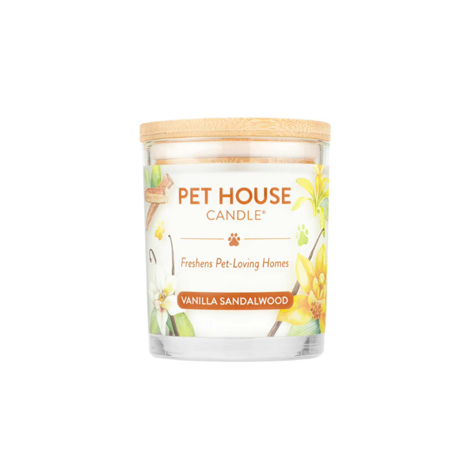 Pet House by One Fur All Scented Candle Odor Neutralizer - Natural Plant-Based Wax - Pet House