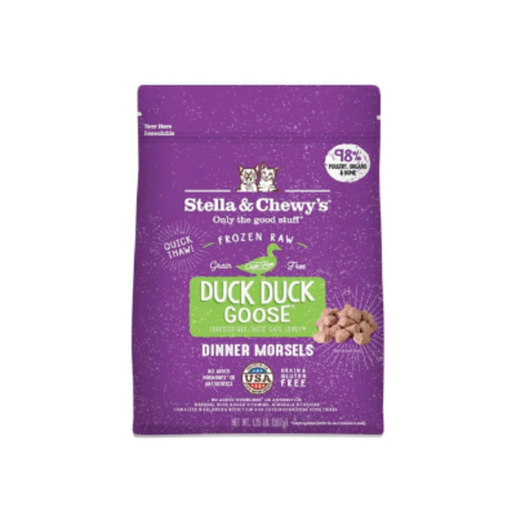Stella & Chewy's 1.25# - Duck Duck Goose - Raw Frozen Dinner Morsels - Stella & Chewy's - cat