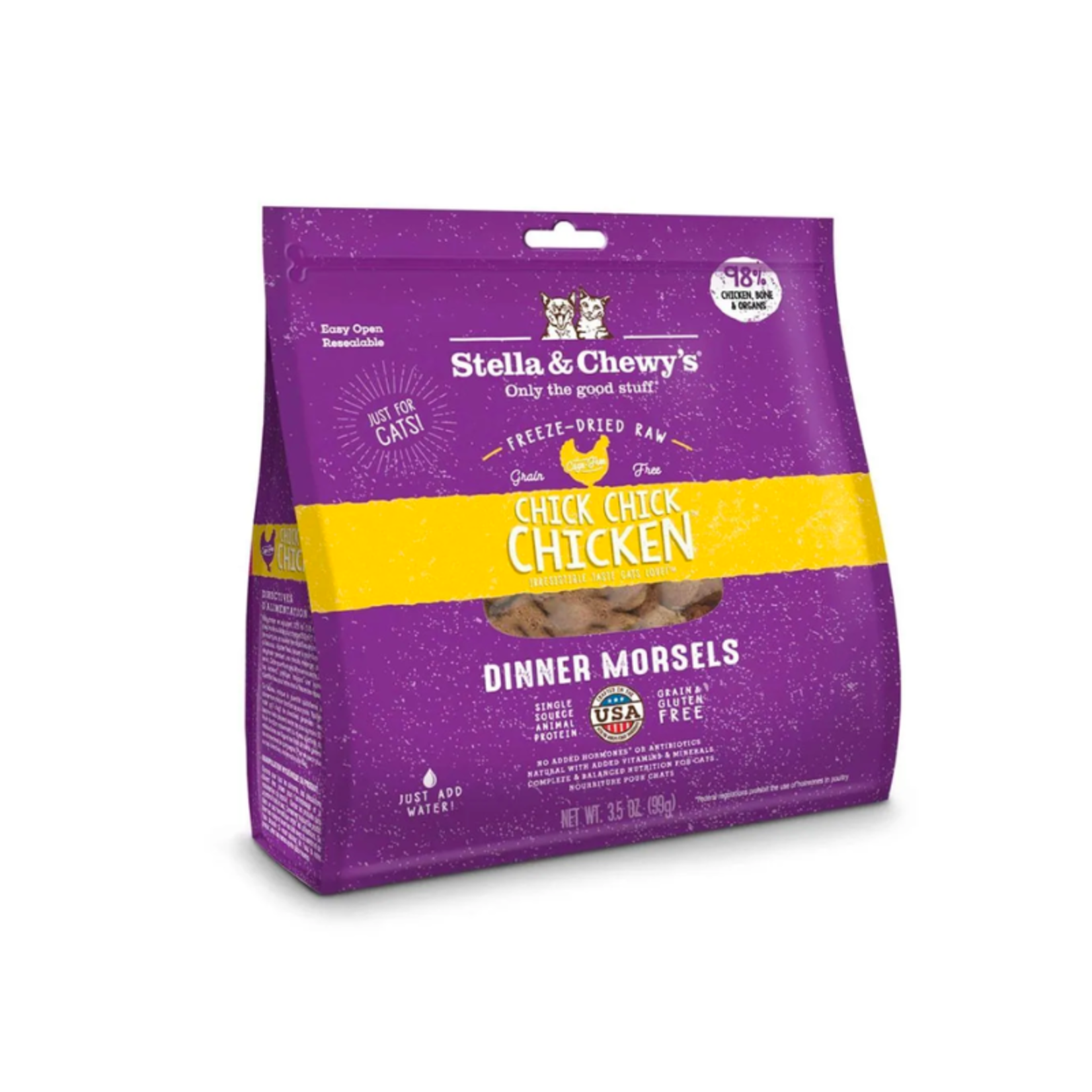 Stella & Chewy's Chick, Chick Chicken Freeze-Dried Raw Dinner Morsels for Cats - Stella & Chewy's