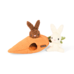 P.L.A.Y. Funny Bunnies with Carrot - Hippity Hoppity Collection Dog Toy - P.L.A.Y.