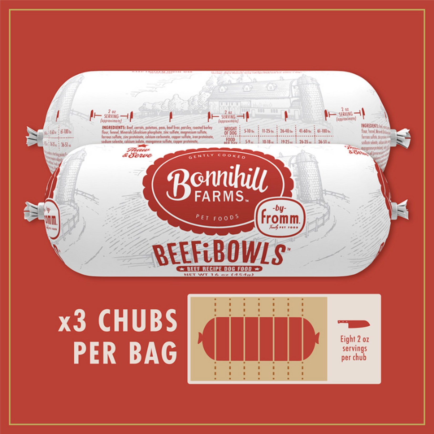 Fromm Bonnihill Farms Beef / BeefiBowls - Gently Cooked Food for Dogs - Bonnihill Farms by Fromm