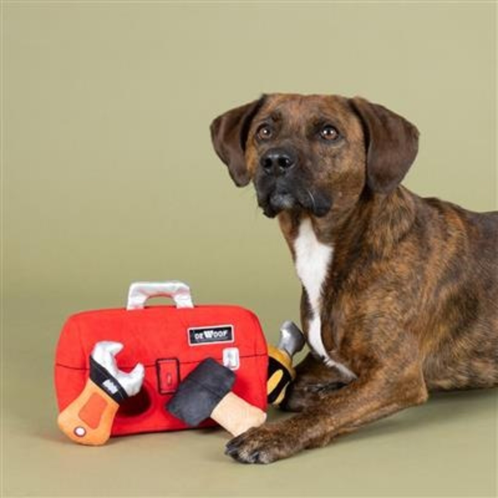 Wagsdale My Tools, My Rules (Box w/ Mini Tools) - Plush Dog Toy - Wagsdale